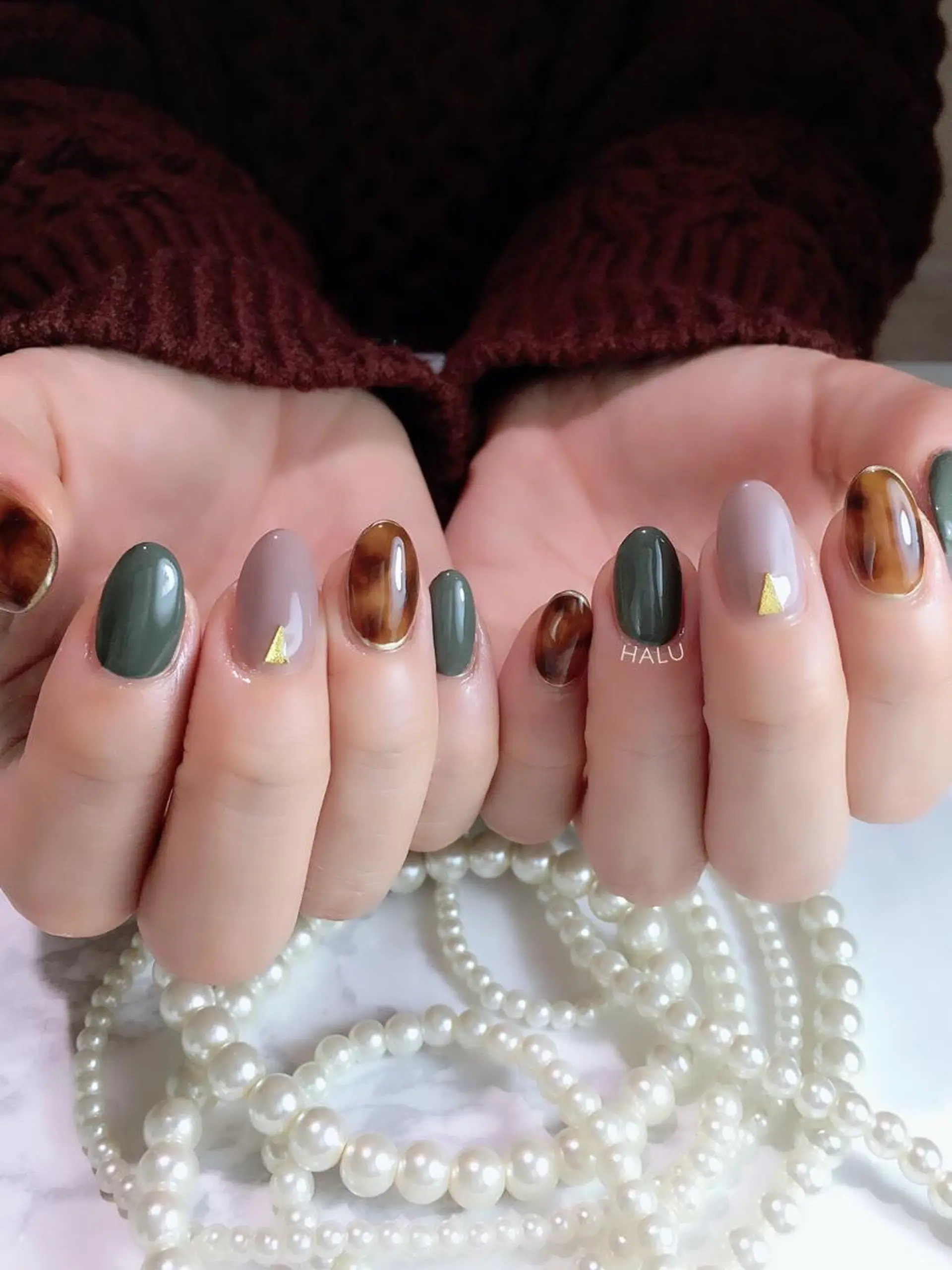 ネイル べっ甲ネイル HALU ハルのネイルデザイン