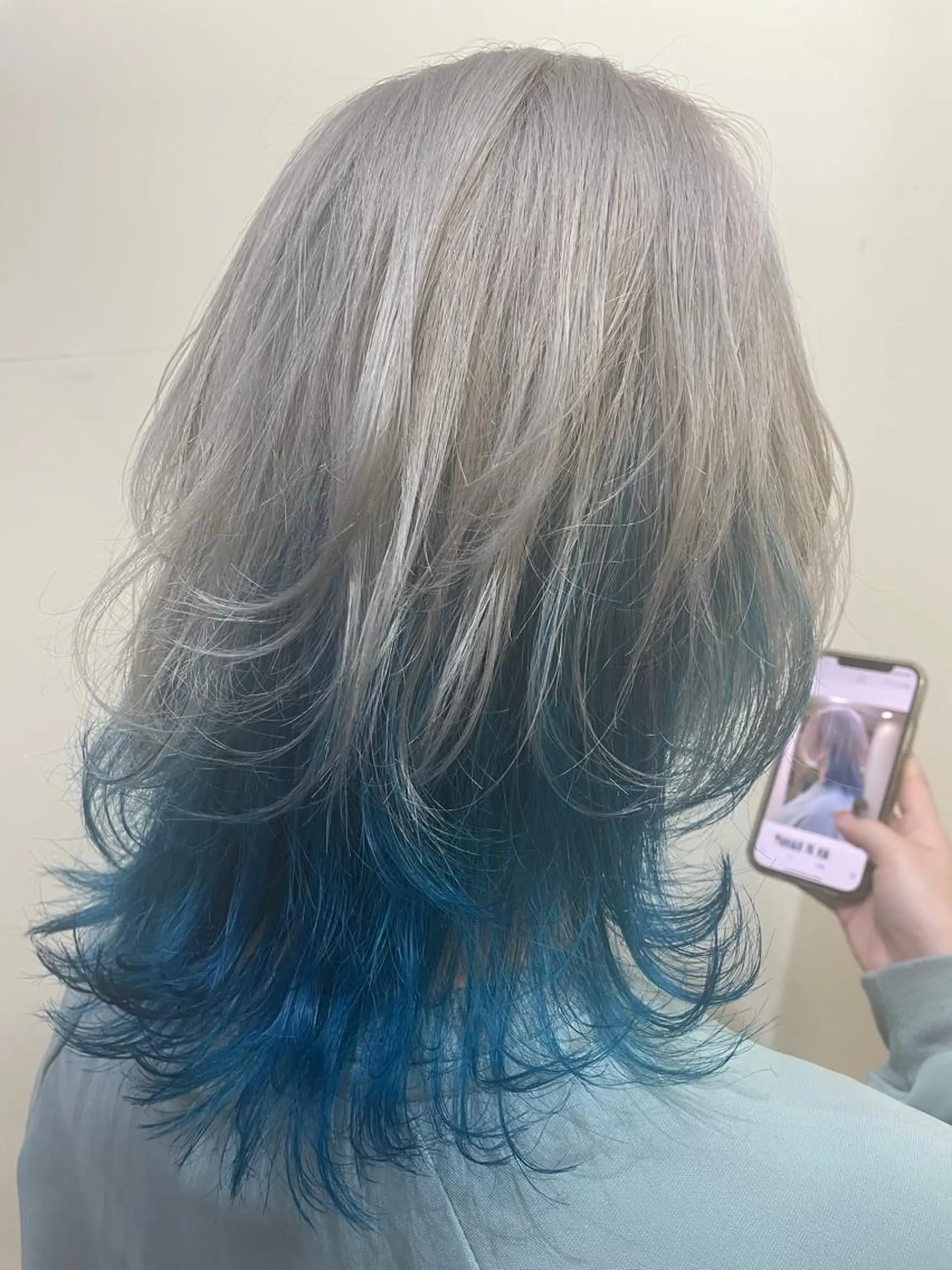 ミディアム カラー 編み込みエクステ プルエクステ シールエクステ ミディアムパーマ バレイヤージュ カット ヘアカラー WEST OLAND加藤圭介のヘアスタイル