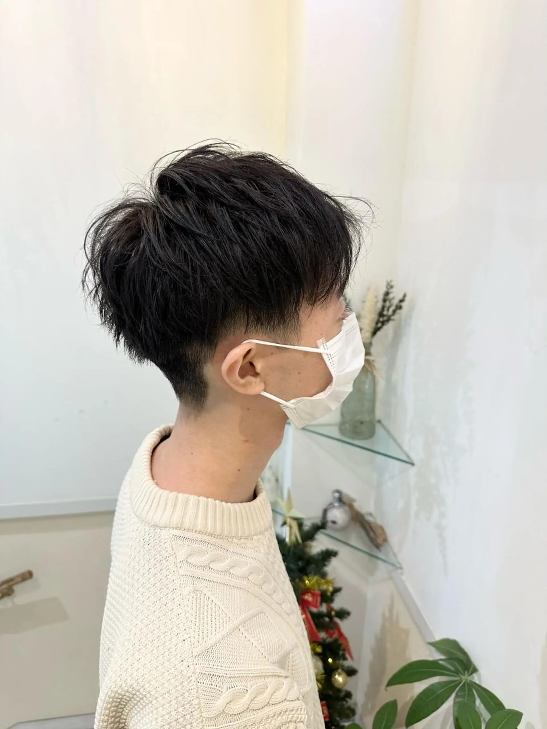 ショート パーマ メンズ 透けるbrown カラー🎗♡yukaのヘアスタイル