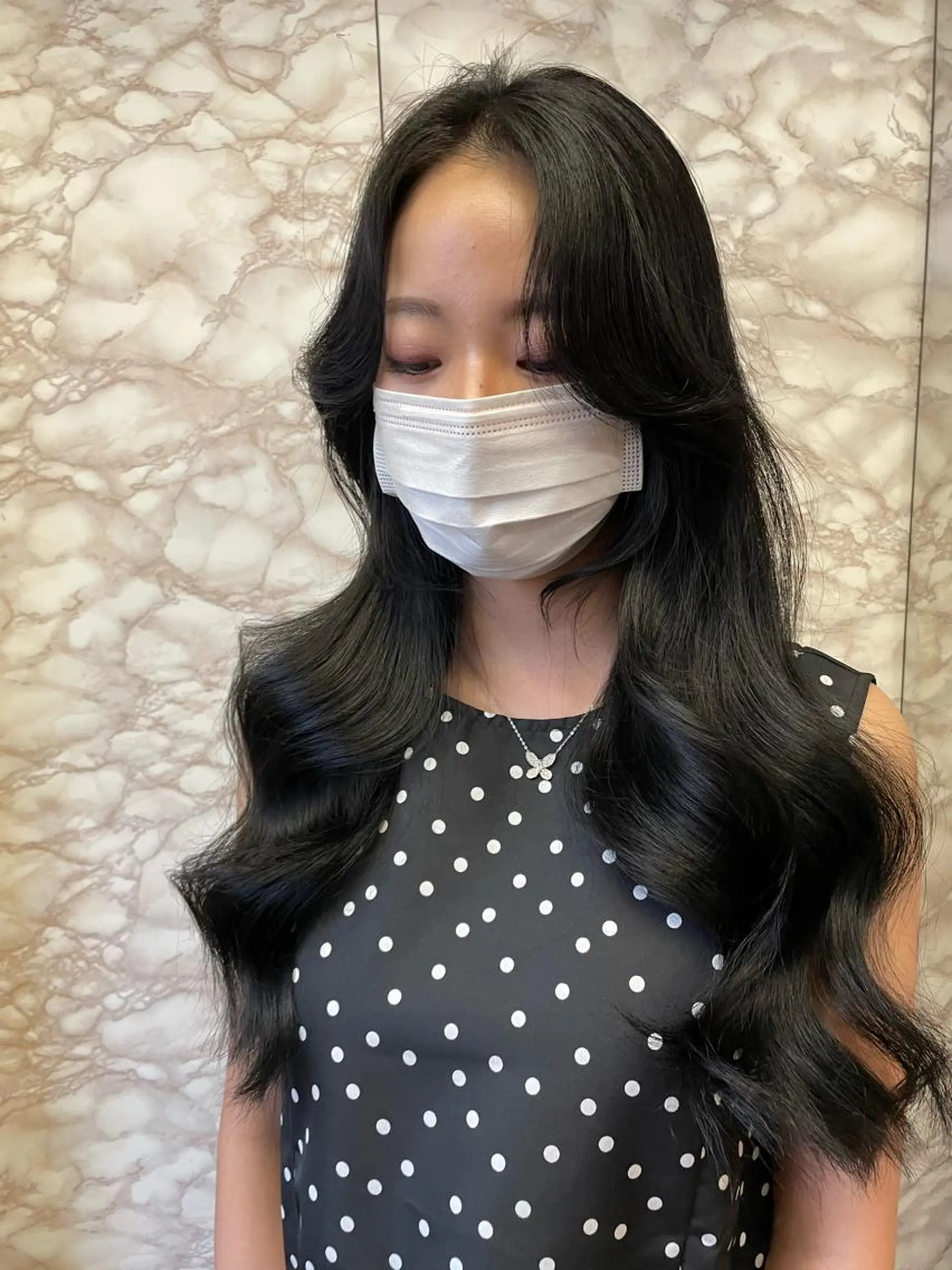 ロング カラー カット ヘアカラー トリートメント YEAU　PLUS所属・極上の艶髪 RINAのヘアスタイル