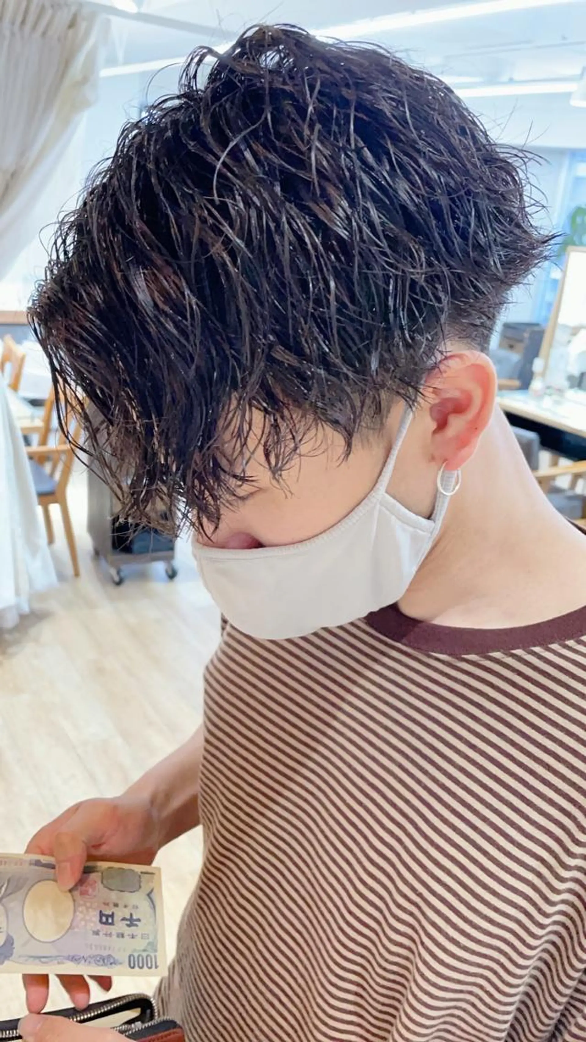 ショート パーマ メンズ 🤎ベージュカラー 🐶メンズパーマのヘアスタイル