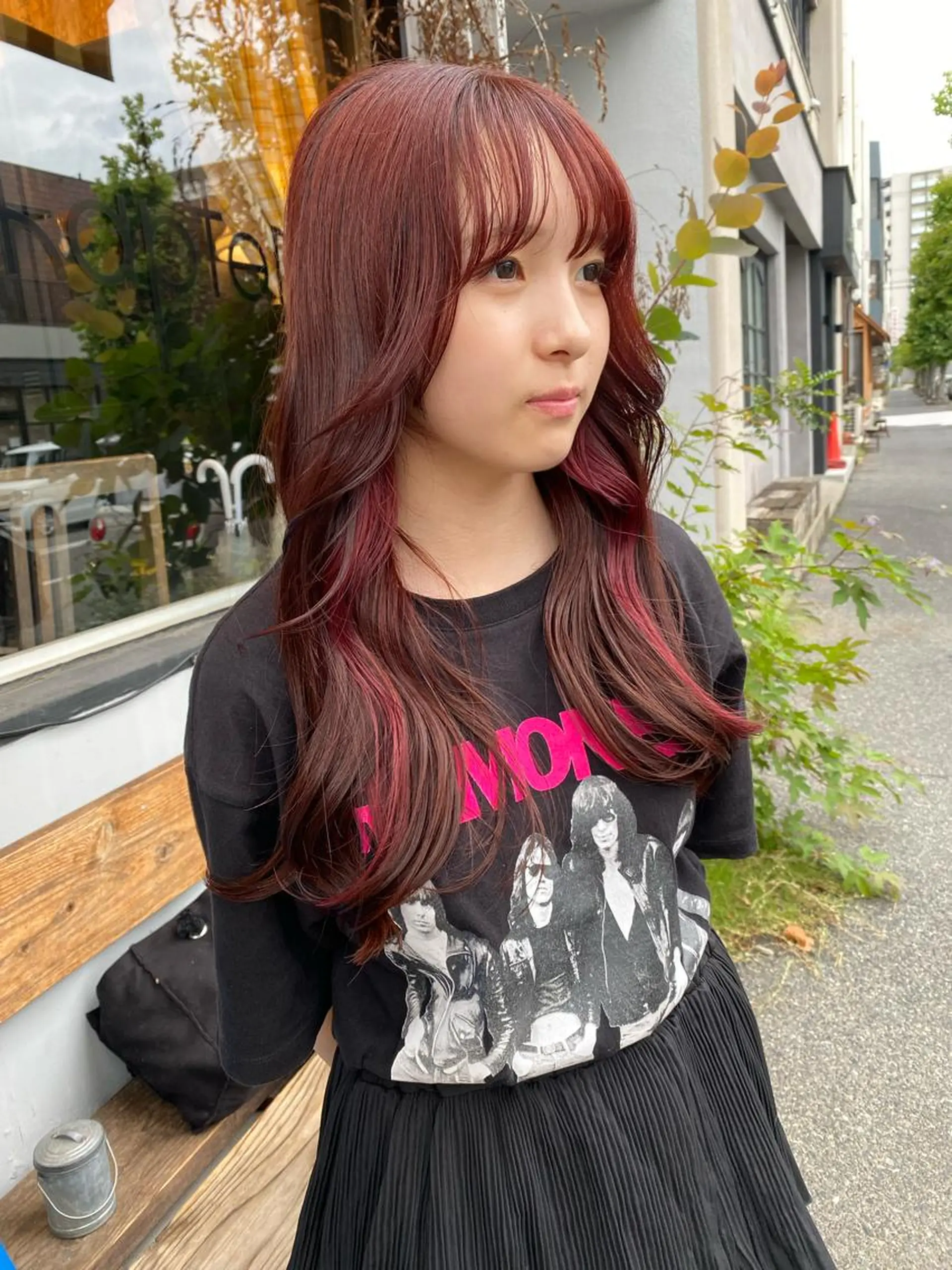 ロング カラー パーマ ヘアアレンジ メンズ キッズ ネイル マツエク・マツパ アイブロウ chapter問屋町 💘小室明華のヘアスタイル