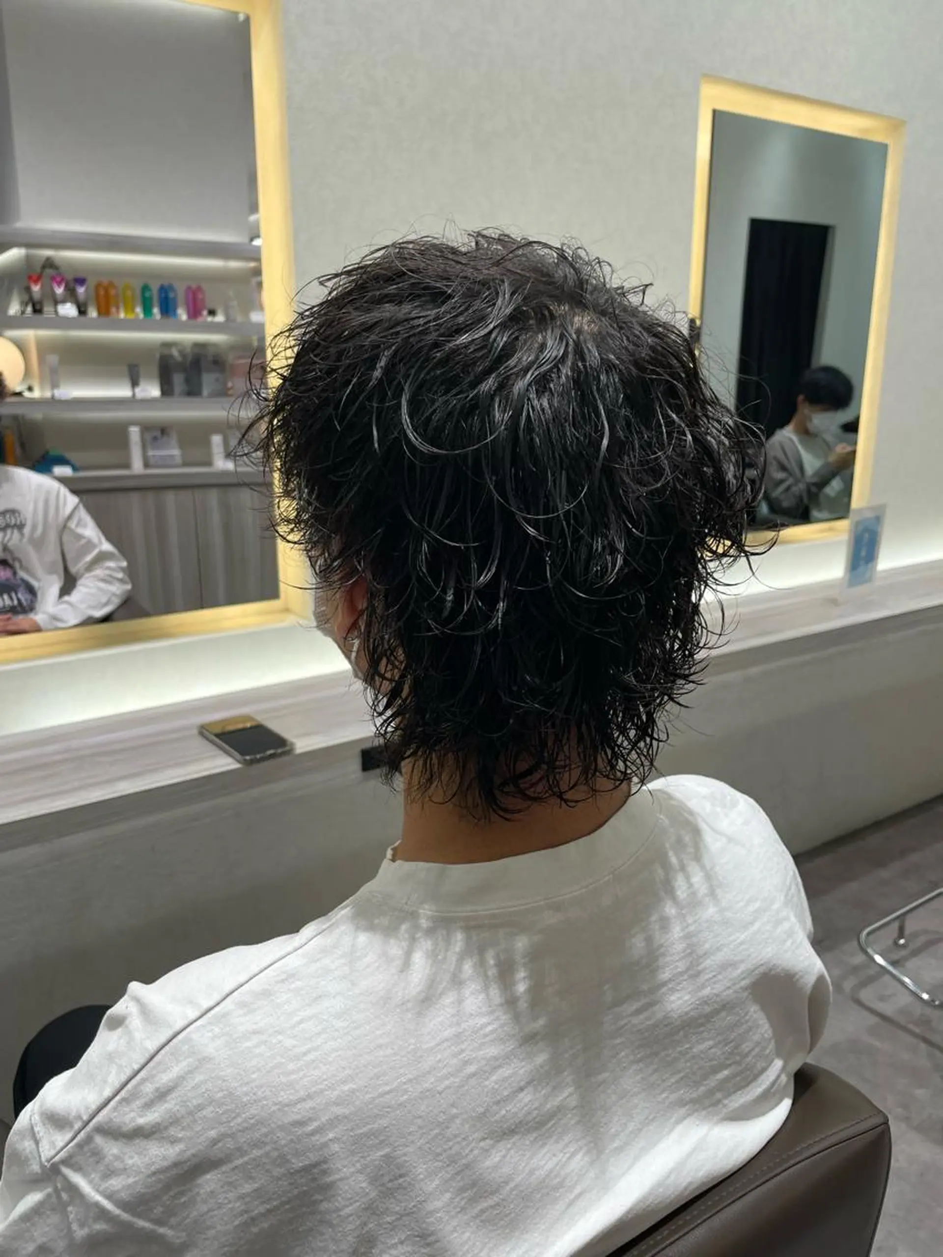 ショート パーマ メンズ メンズウルフカット ウルフカット カット パーマ Reginavita栄所属・パーマ×メッシュ/ 本日空き○/岡本一真のヘアスタイル