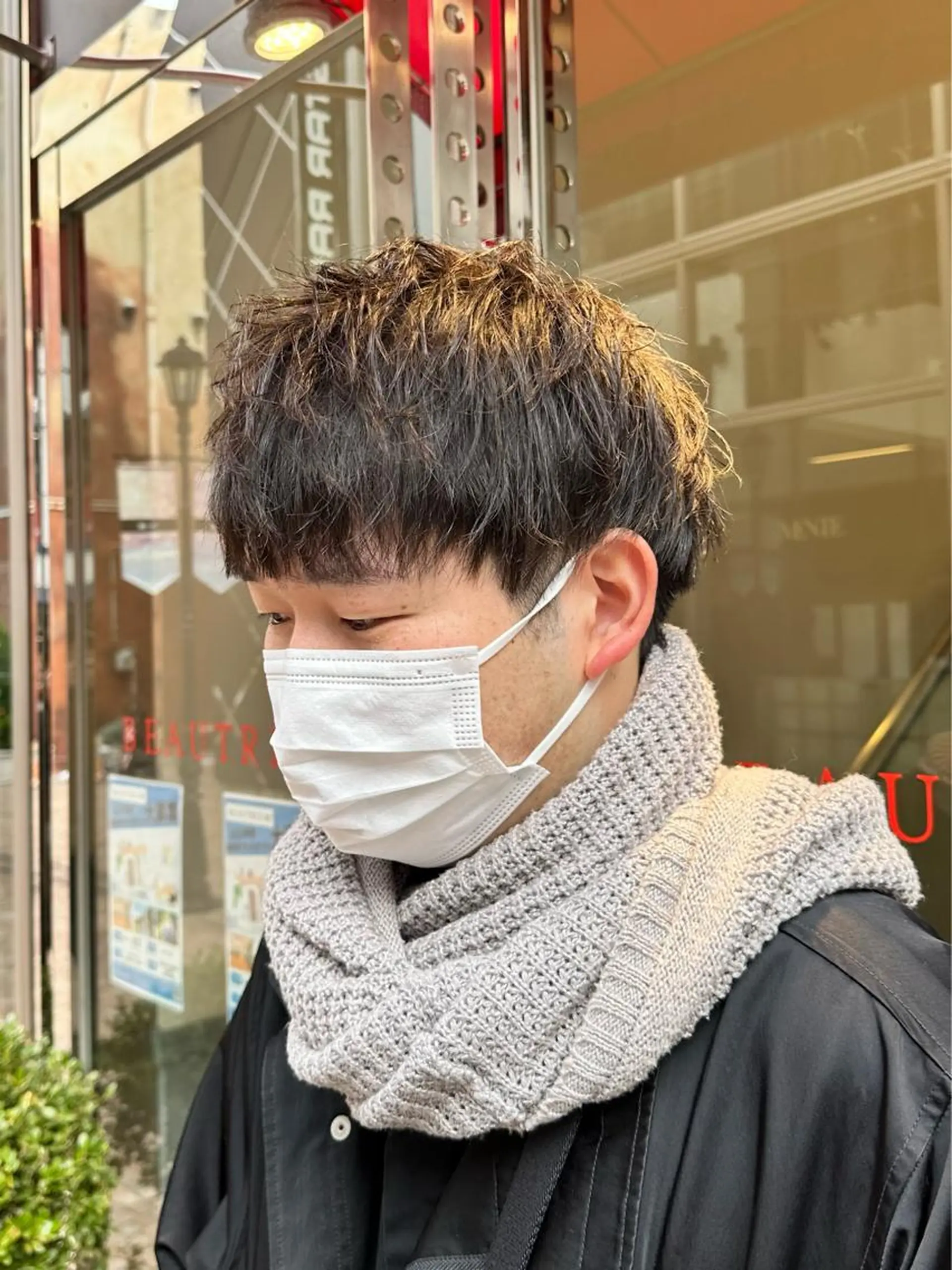 メンズ マッシュ Savoir GRANMASH【サヴォア　グランマッシュ】所属・ショート/レイヤー/ 透明感/グレージュのヘアスタイル