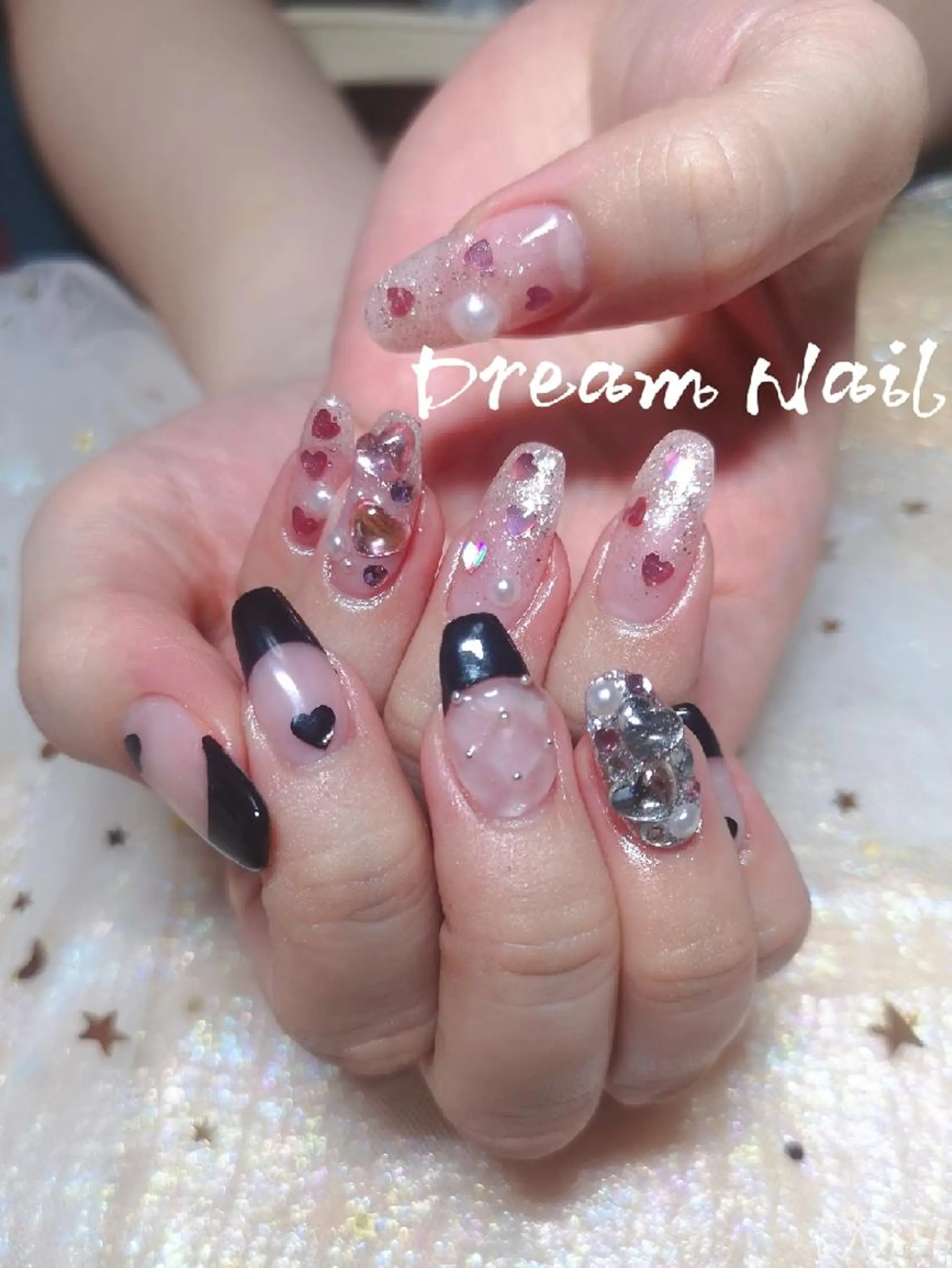 ネイル ハンドネイル ネイリストゆか💅 長さだし、深爪矯正のネイルデザイン