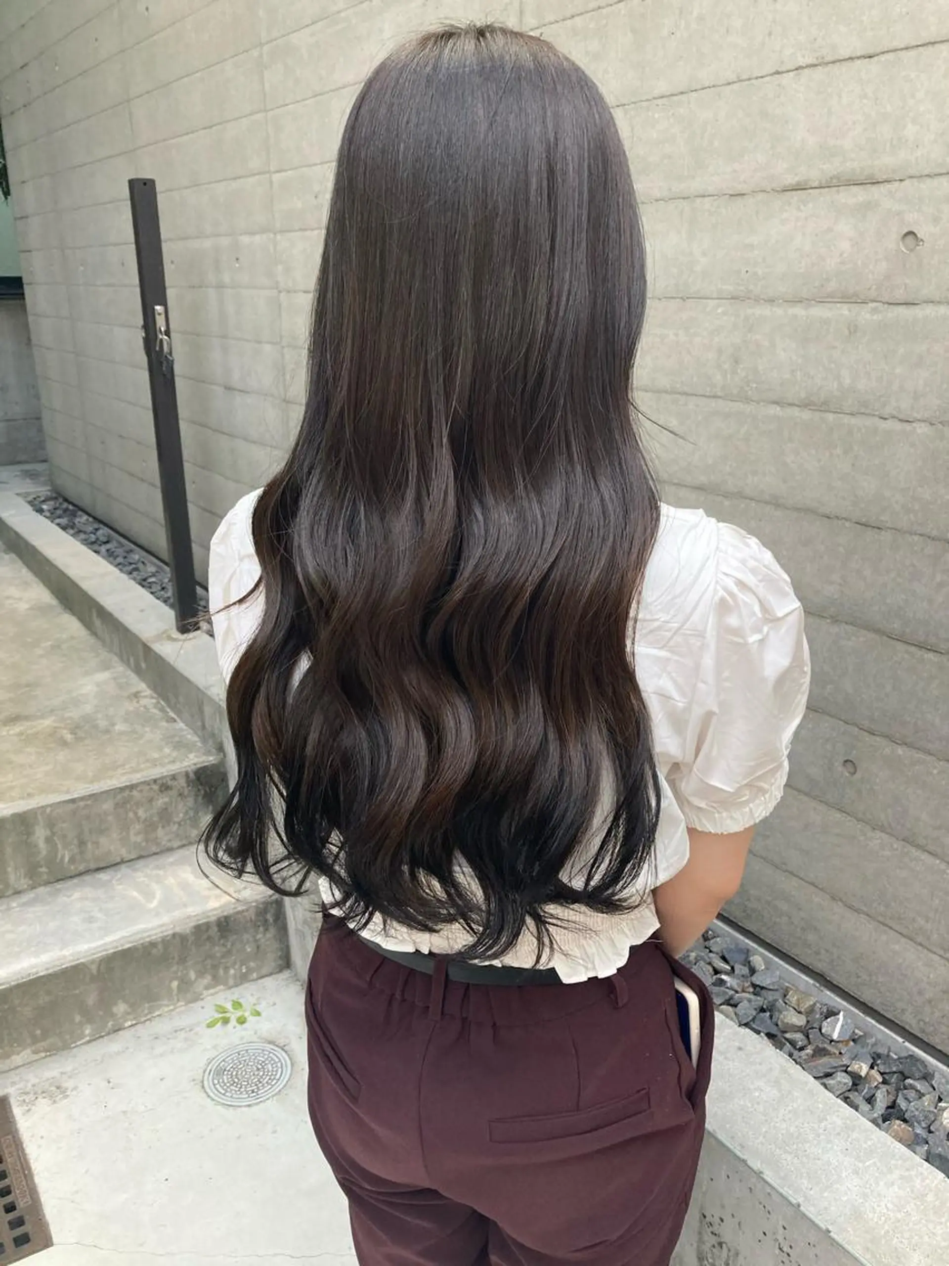 ロング カット ヘアカラー トリートメント ✨色持ちの良い艶 カラー✨蟹江真世のヘアスタイル