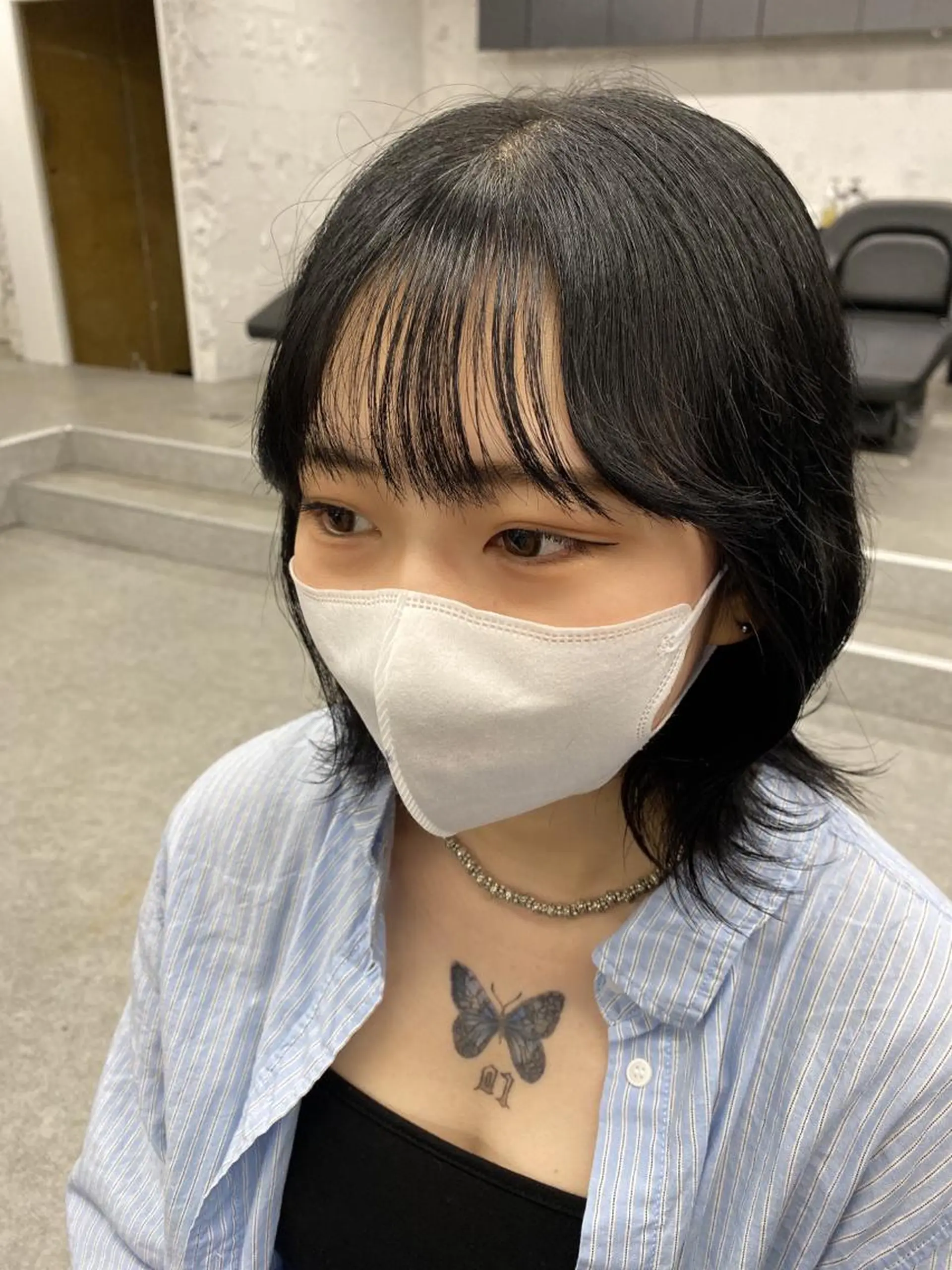 ミディアム カット ヘアカラー トリートメント ヘッドスパ ヘアセット ♡上品韓国髪♡ブラ ウン/SAYATOのヘアスタイル