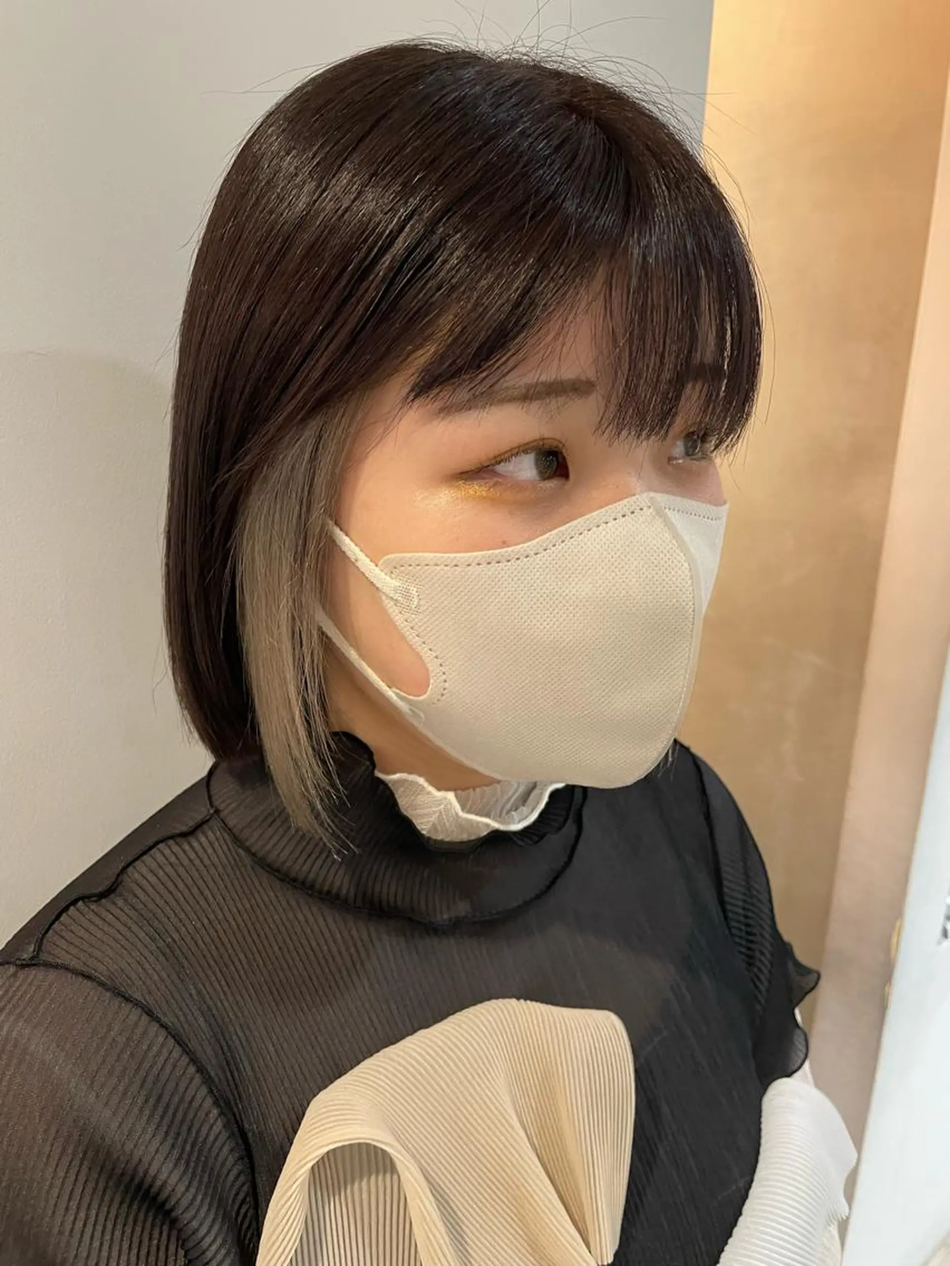 ミディアム Null 表参道所属・岩下昂世/ ハイトーン/デザインのヘアスタイル