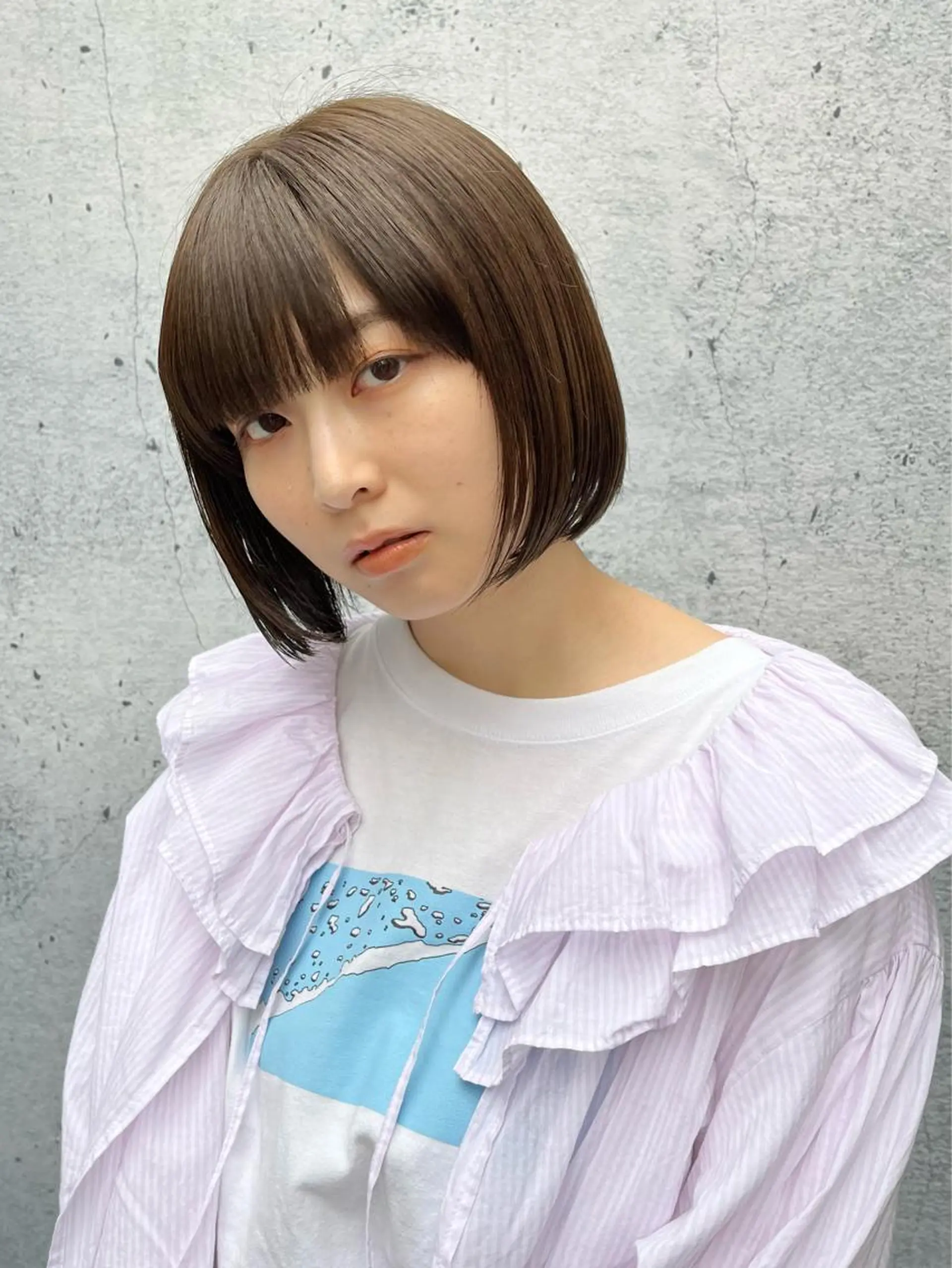 ショート カラー 切りっぱなしボブ ショートボブ ハンサムショート ベージュカラー ブラウンカラー カット ヘアカラー ショート/パーマ/ カラー/FUKOのヘアスタイル