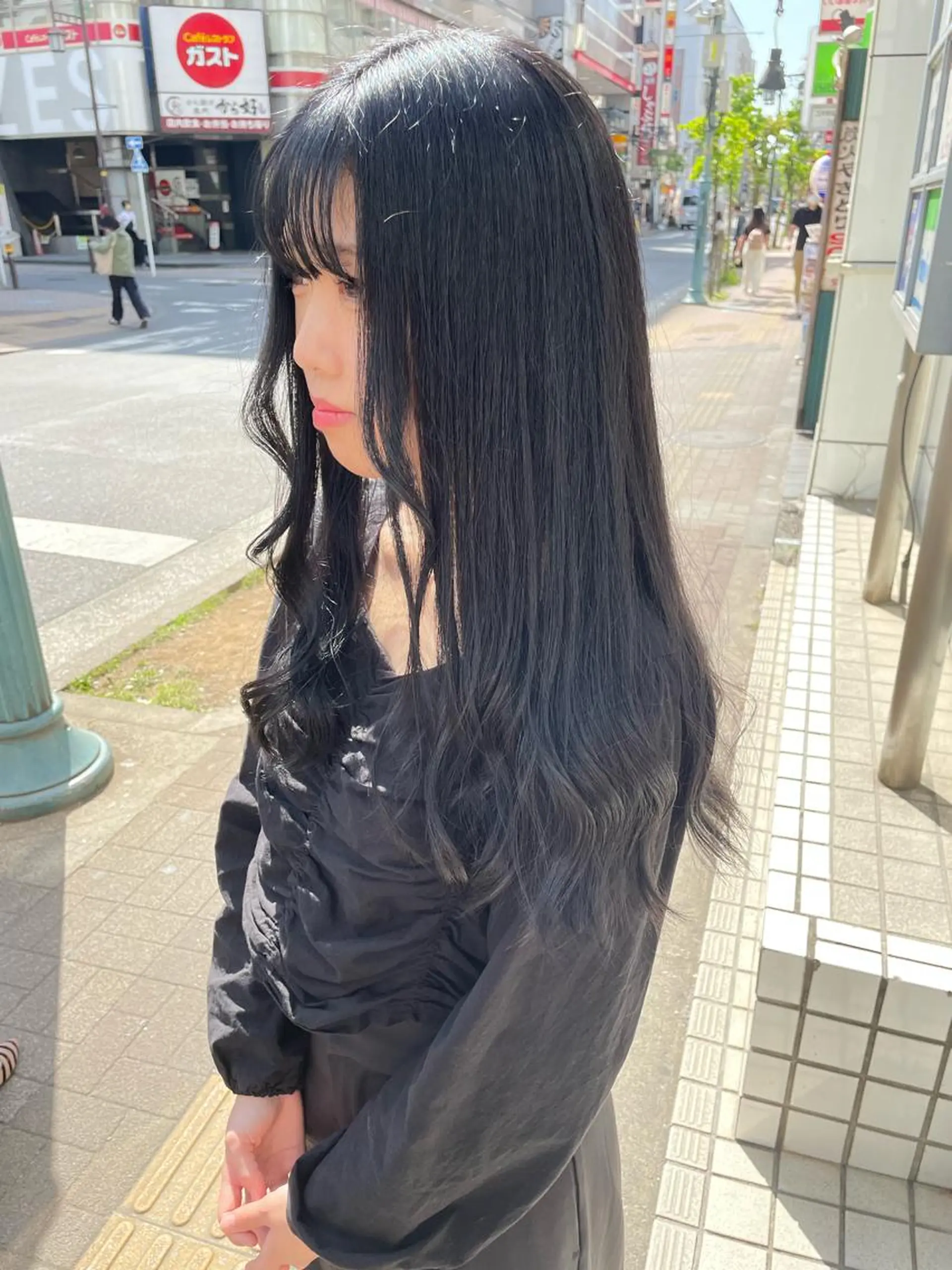 ロング カラー ブリーチ ケアブリーチ ダブルカラー イヤリングカラー ハイトーンカラー ‪るか/‪透明感 カラー/アレンジのヘアスタイル