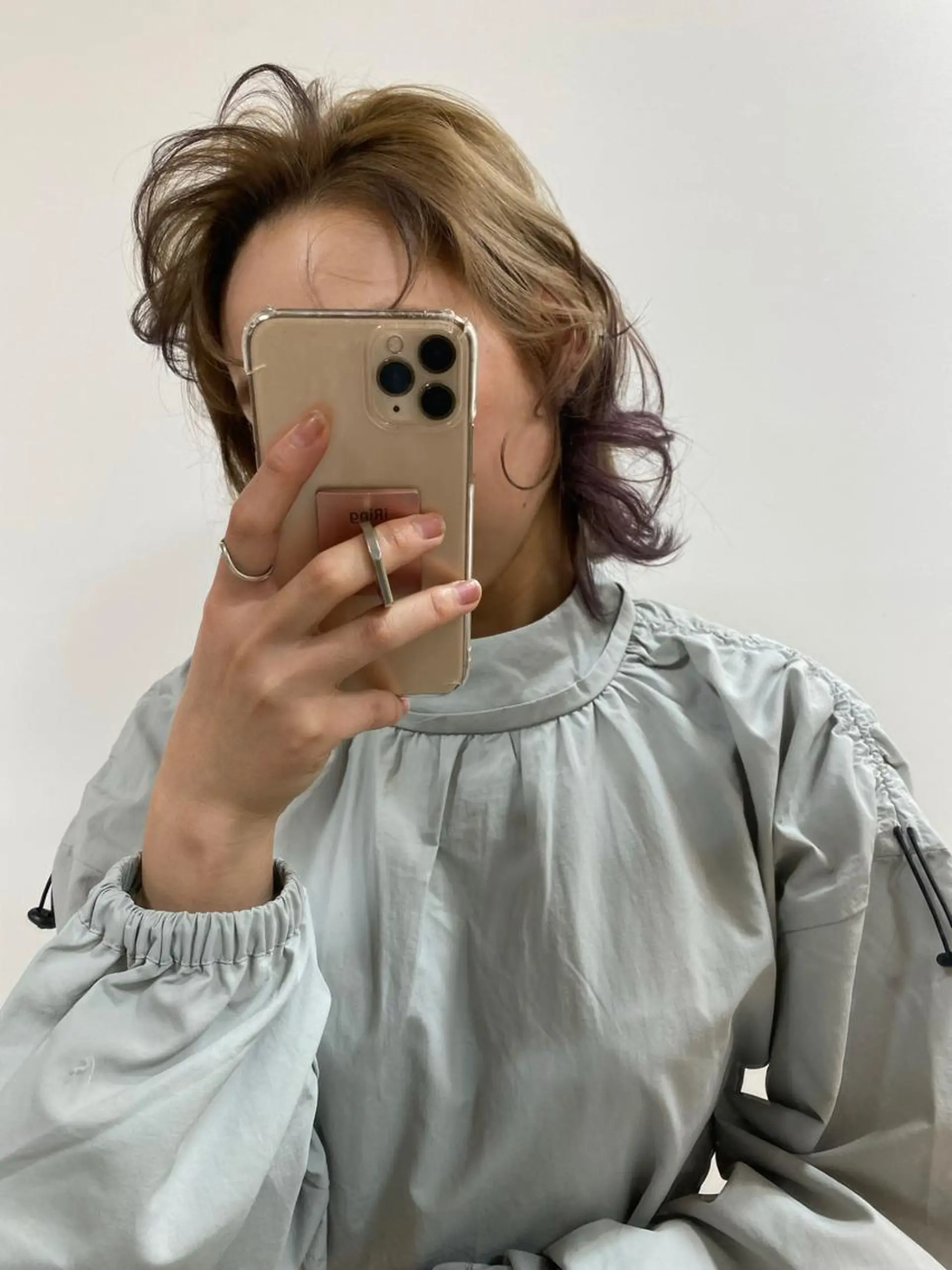 ミディアム カラー ヘアアレンジ レイヤー/ウルフ🤎 mayo.のヘアスタイル