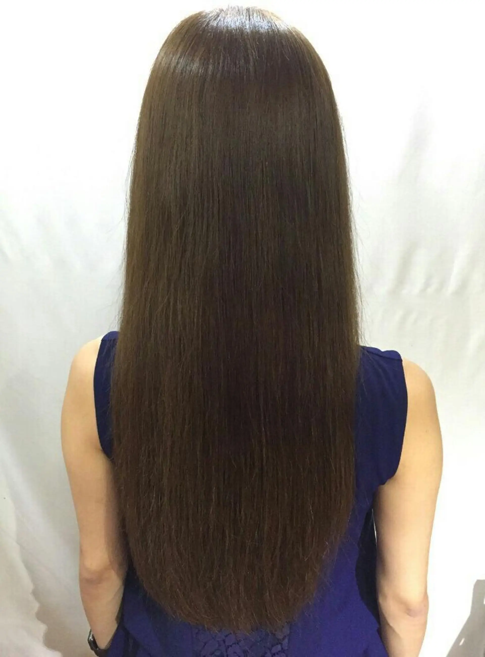 セミロング カラー ブラウンカラー alpha. カラーエクステ下妻のヘアスタイル