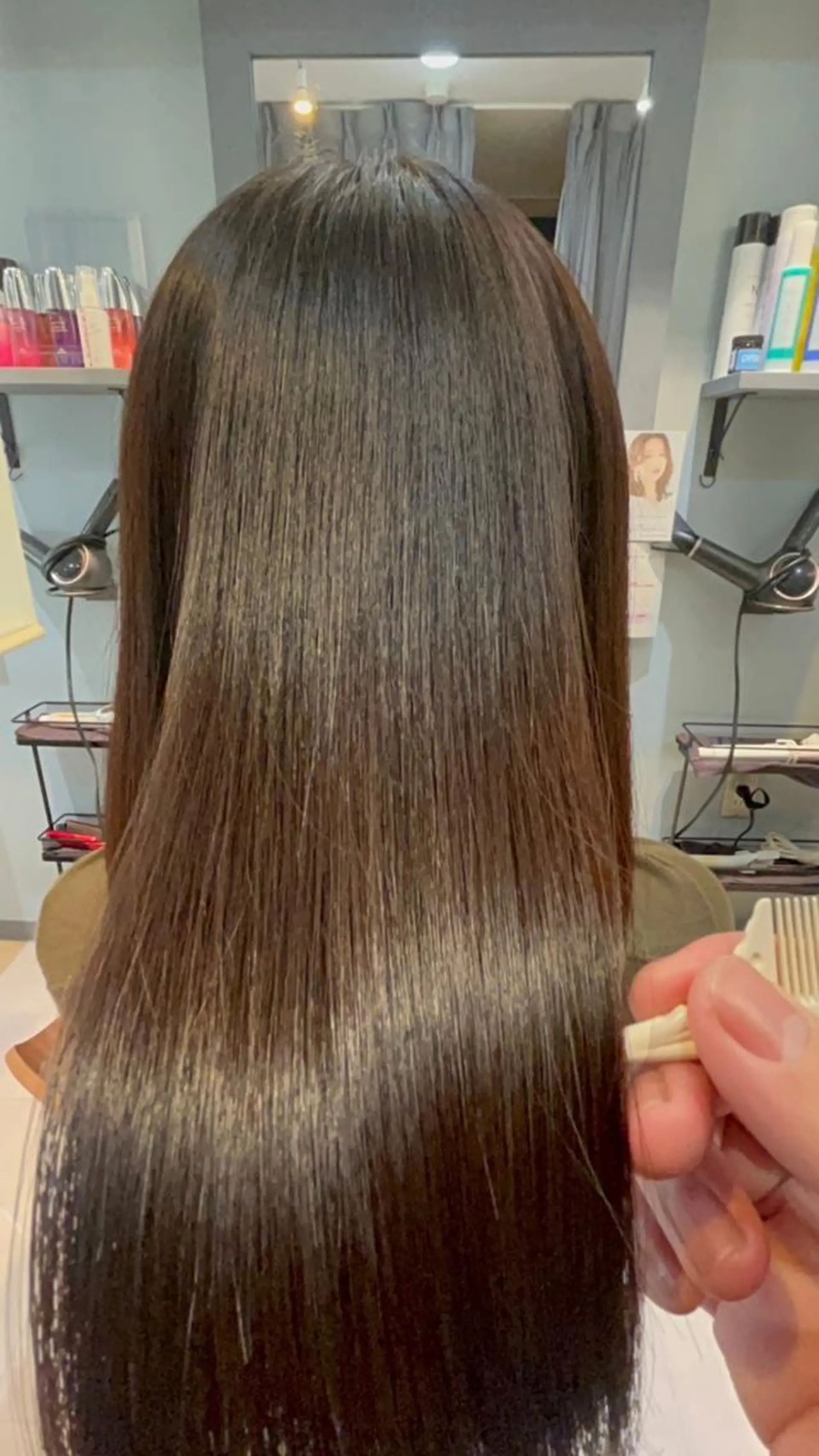 セミロング カラー 髪質改善 縮毛矯正 酸性ストレート カット ヘアカラー パーマ 縮毛矯正 トリートメント 銀座・有楽町 うえむーのヘアスタイル