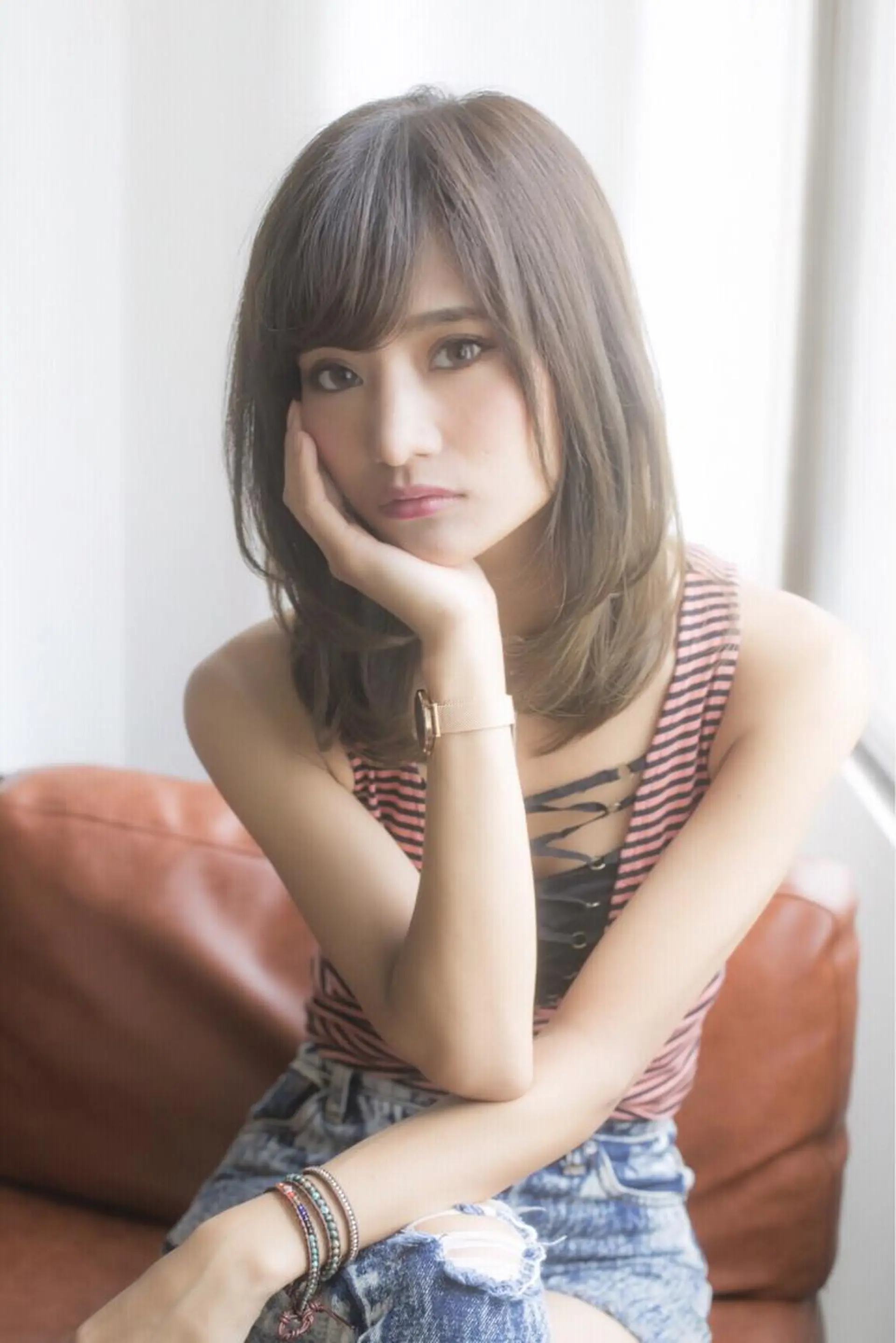 ミディアム ボブ 外国人風カラー 似合わせカット 小顔カット カット 縮毛矯正 トリートメント 竹内ケンゴ🇰🇷 EIGHT藤沢のヘアスタイル