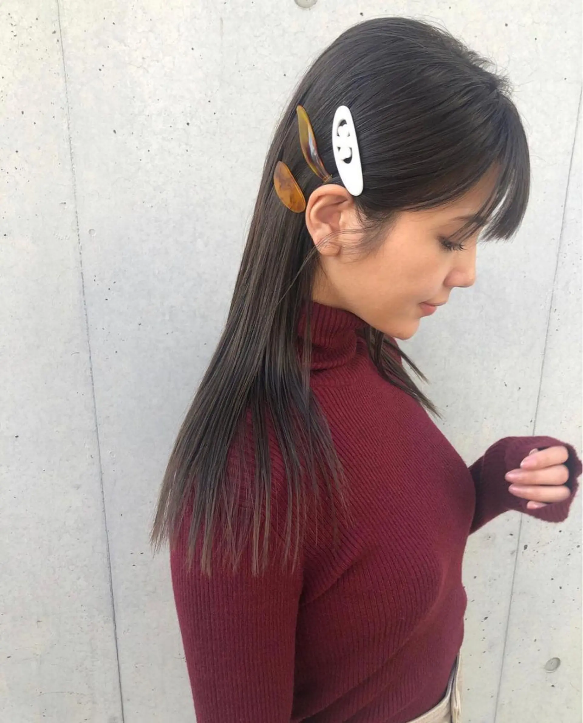 セミロング カラー ヘアアレンジ 高橋 愛美のヘアスタイル