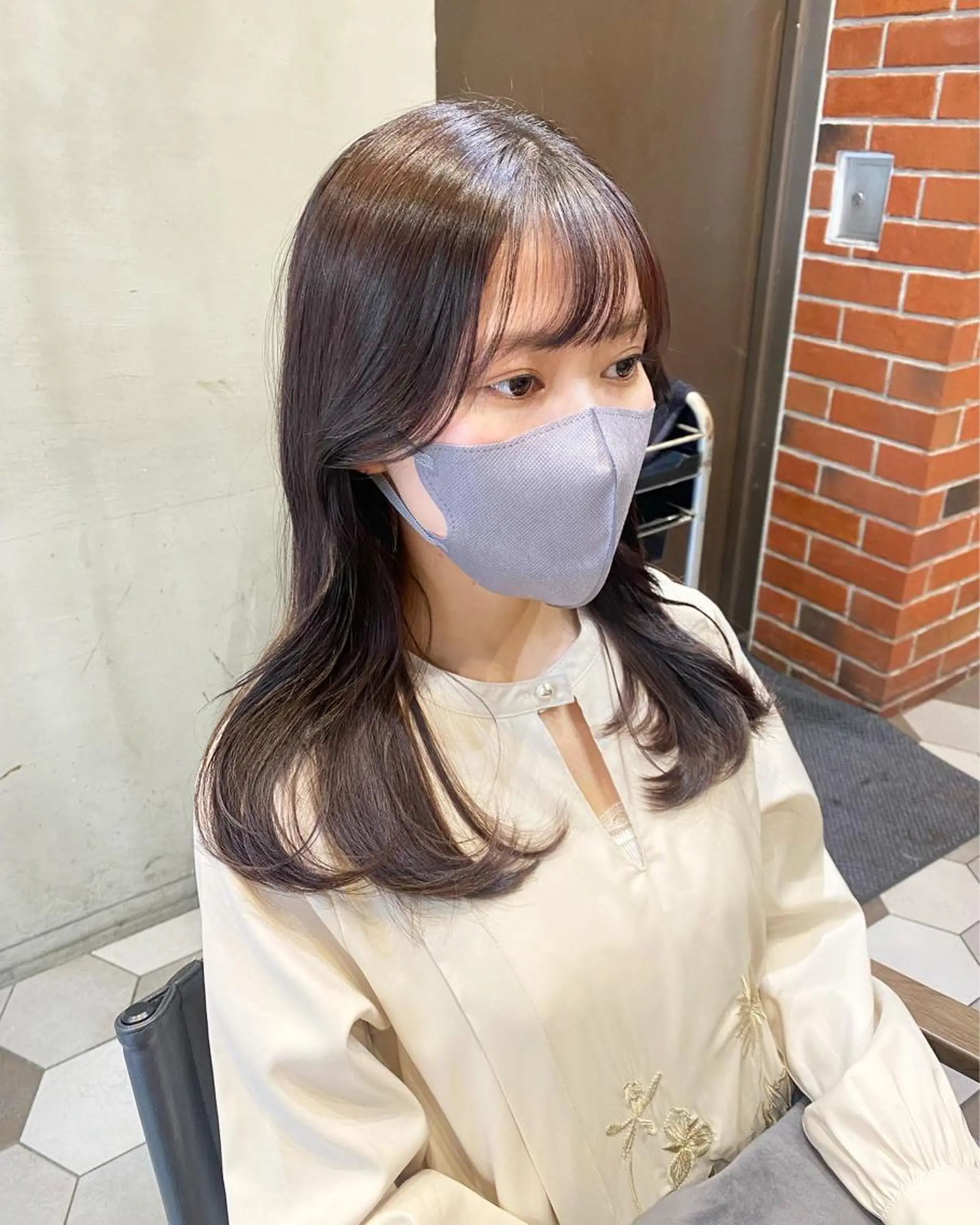 ロング カット ヘアカラー トリートメント 髪質改善韓国レイヤー SHIORI🦋のヘアスタイル