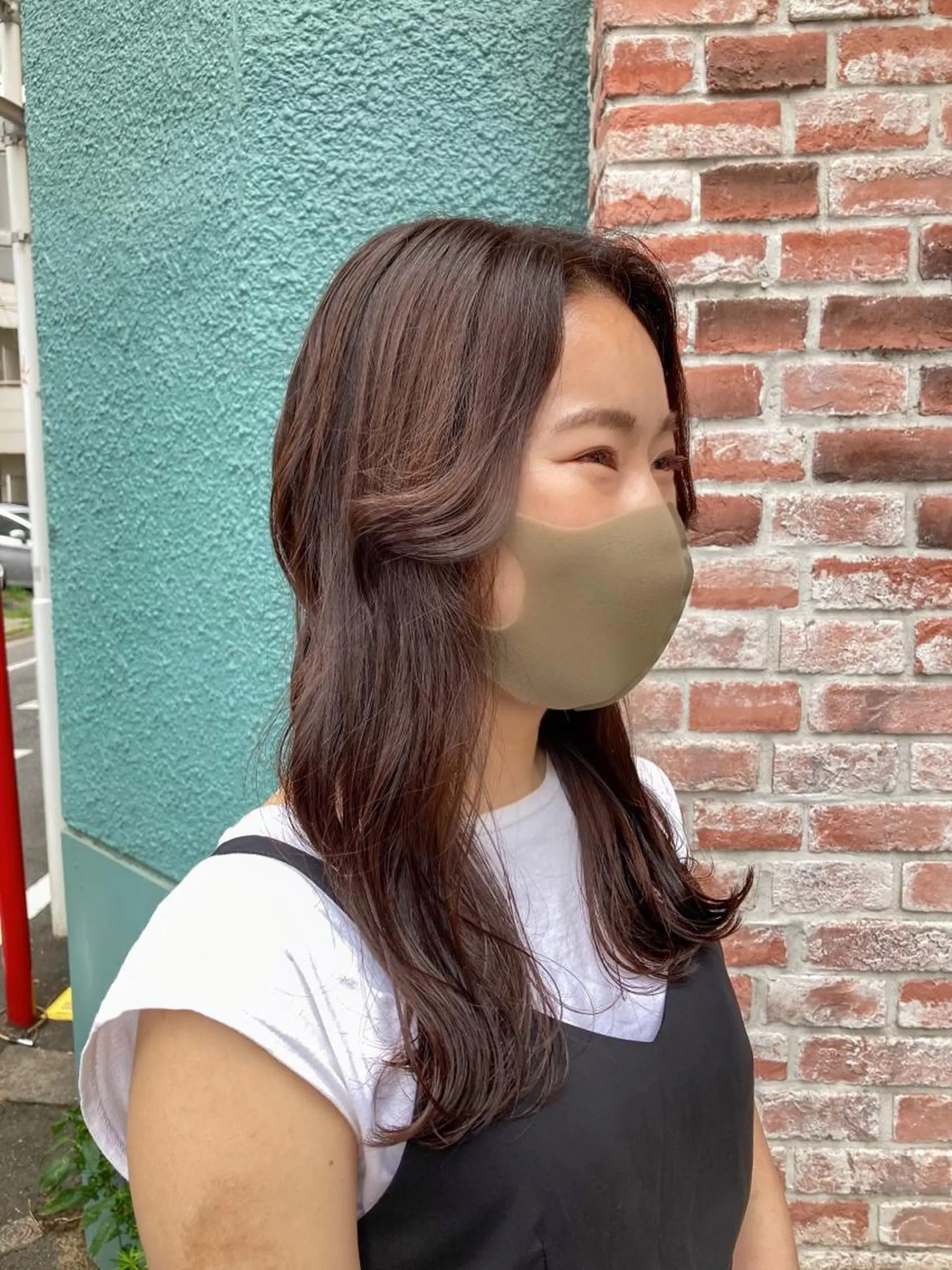 ロング カラー ブラウンカラー チョコレートブラウン パーマ/イルミナ カラー　三浦菜々子のヘアスタイル