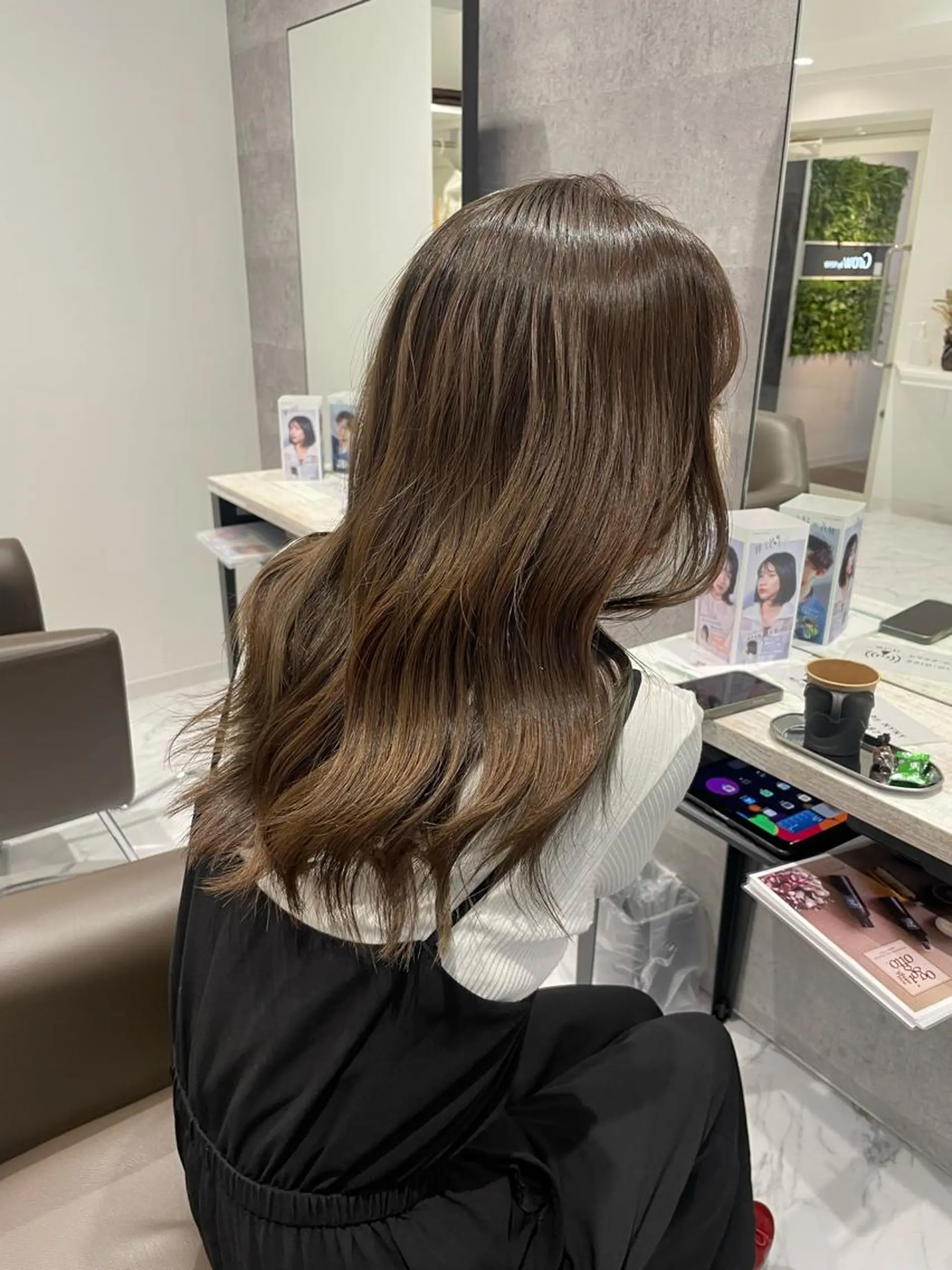 セミロング カット ヘアカラー トリートメント Grow by NYNY 坂本 理輝のヘアスタイル