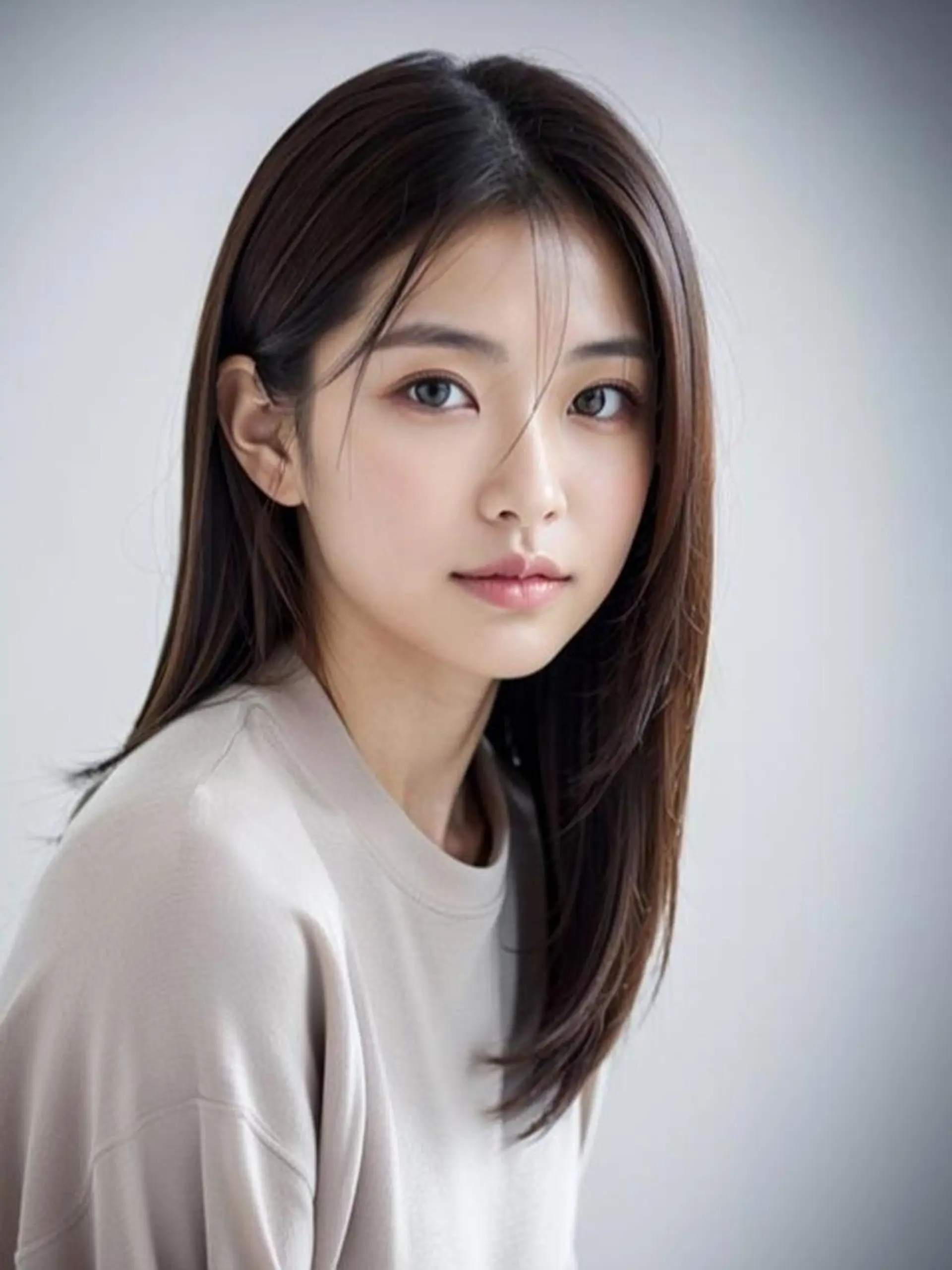 セミロング ボブ ハイライト 髪質改善 韓国風ヘア レイヤーカット サラ艶髪が得意/ 新崎CRISTINAのヘアスタイル