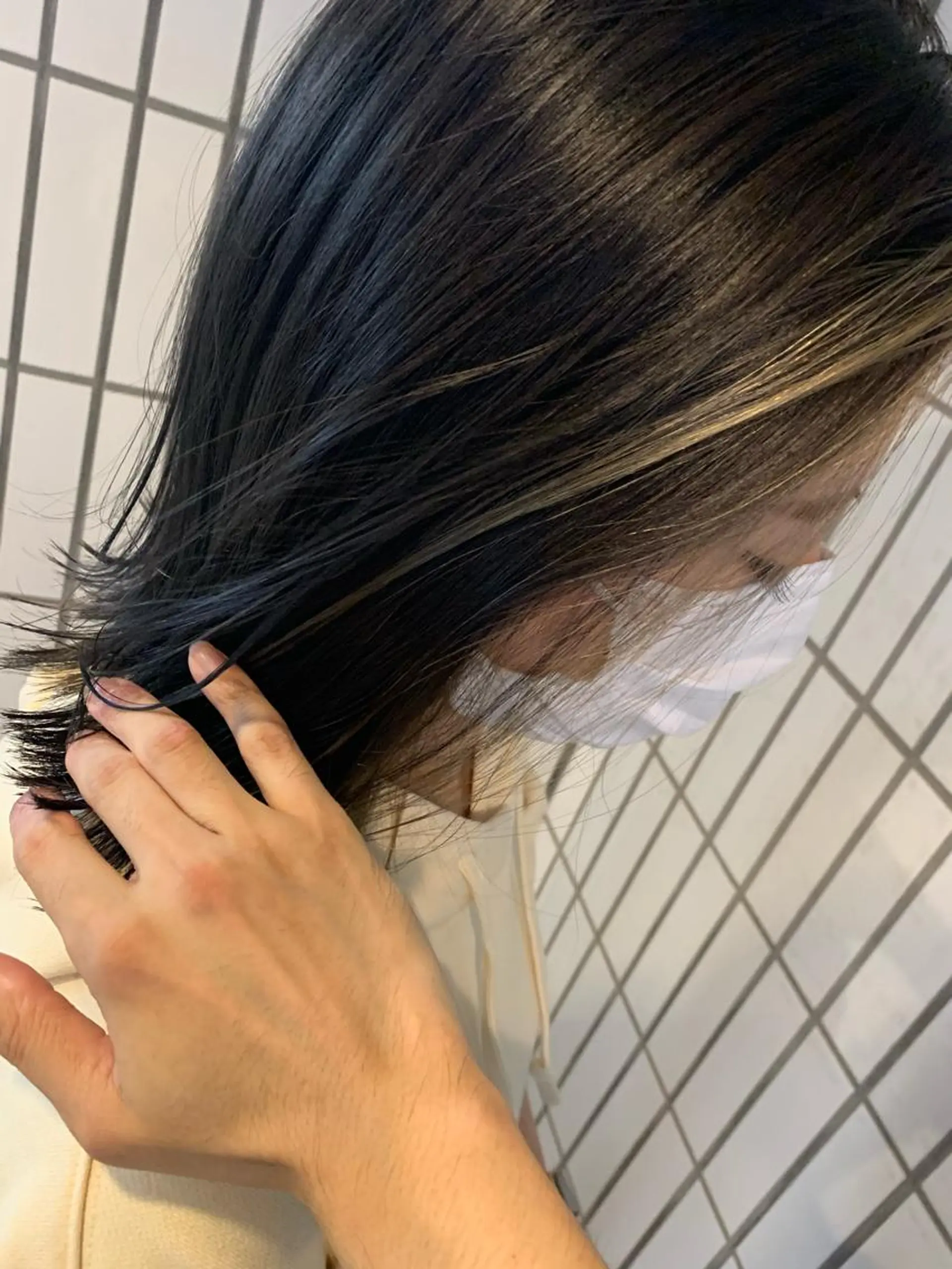 ミディアム カラー ミストバング  フェイスフレーミング ヘアカラー ハットリ /北習志野のヘアスタイル