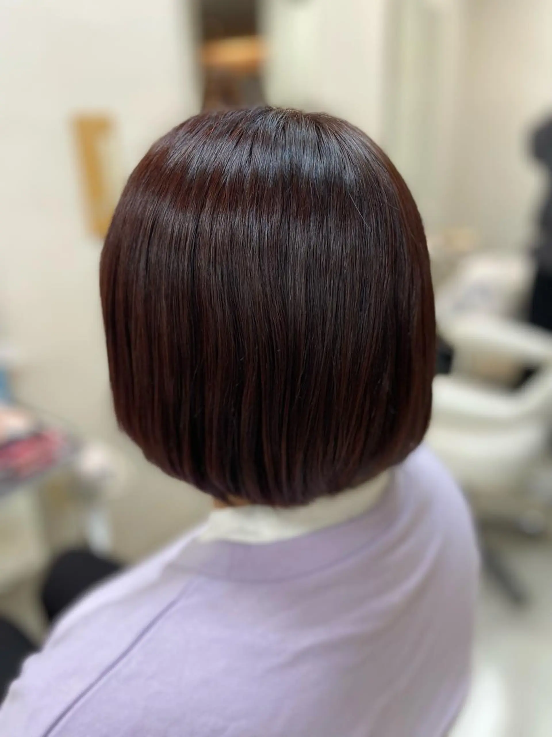 ミディアム カラー ブラウンカラー レッドカラー レッドブラウン ヘアカラー トリートメント 菊地 美憂のヘアスタイル