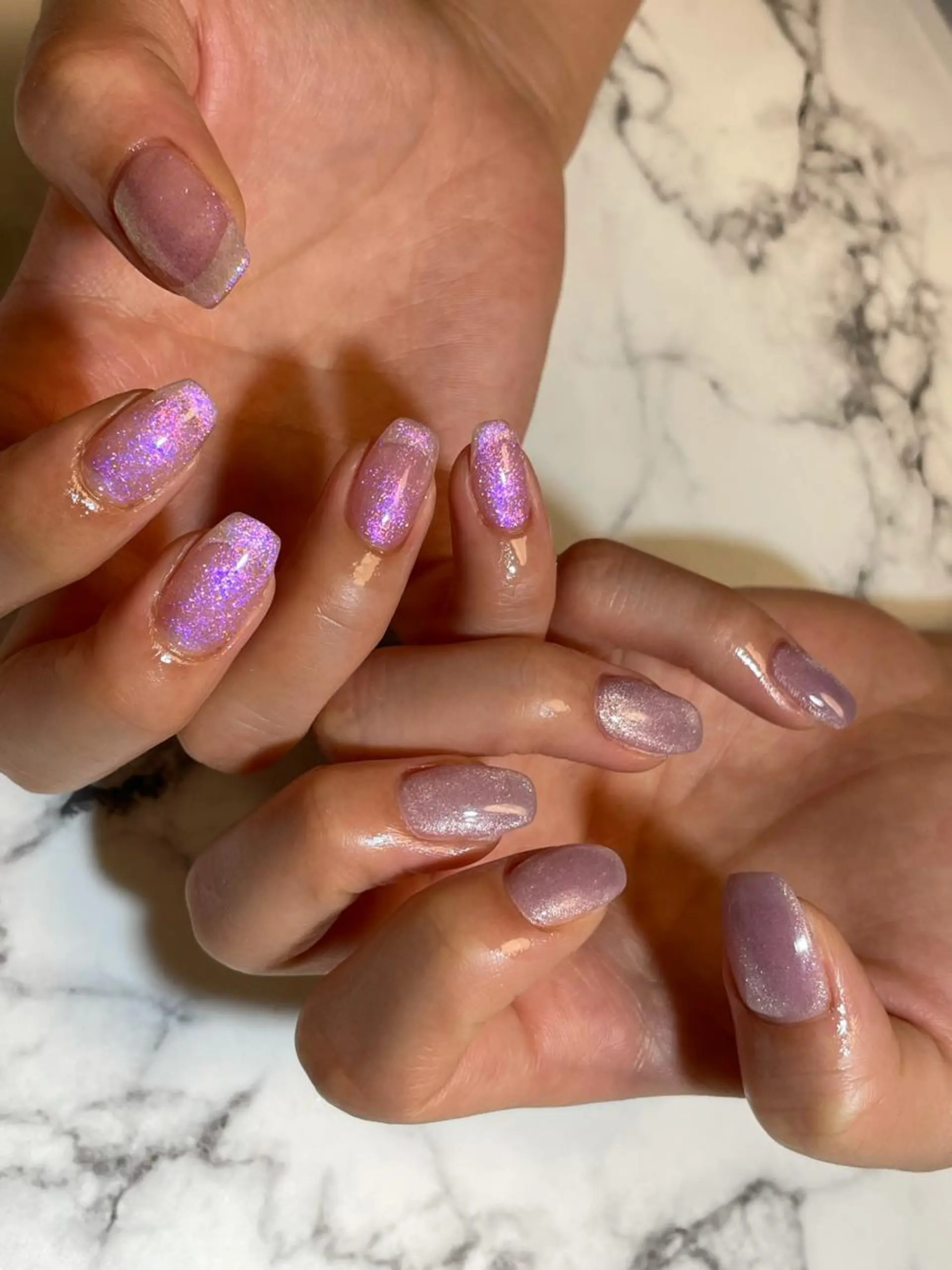 ネイル 韓国ネイル ラメ(グリッター) マグネットネイル private salon NIKOのネイルデザイン