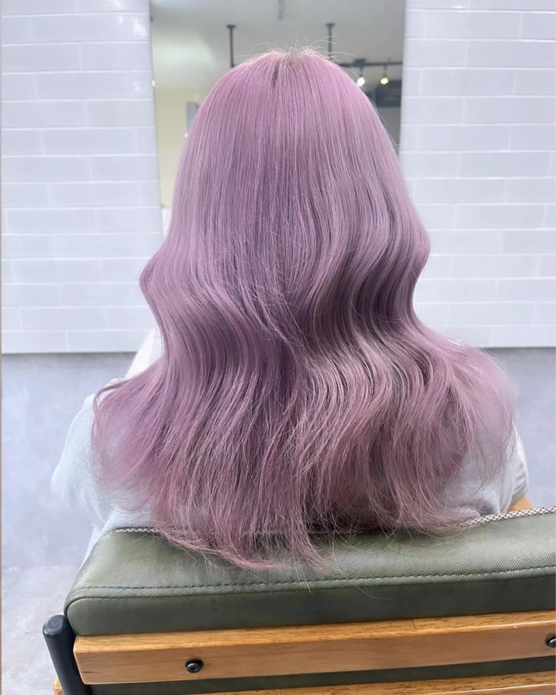 セミロング カラー ベージュカラー ブリーチ ラベンダーカラー ピンクカラー ピンクラベンダー ヘアカラー トリートメント 韓国ヘア🇰🇷 RYOTAのヘアスタイル