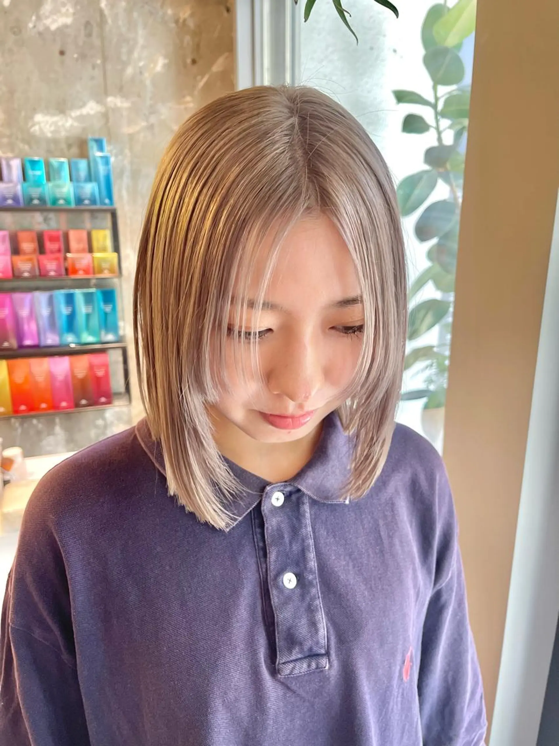 ミディアム ano @anomukuiのヘアスタイル