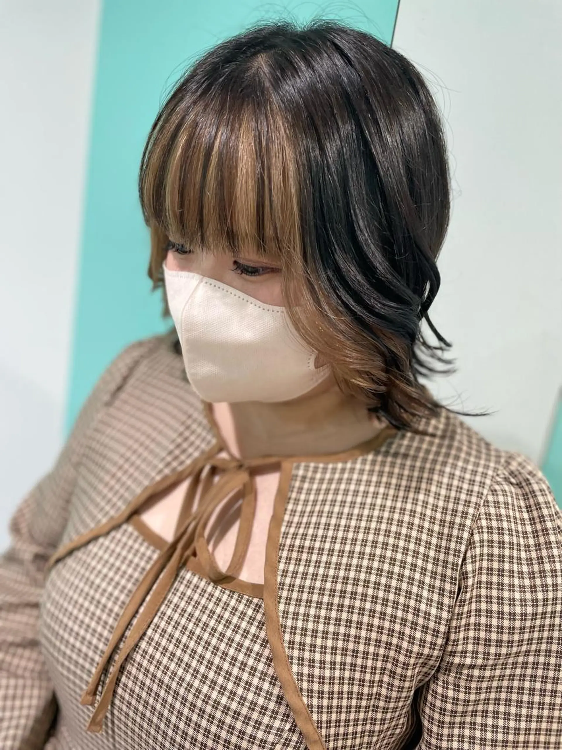 ショート ミストバング ヘアカラー Matina hair所属・原 千景のヘアスタイル