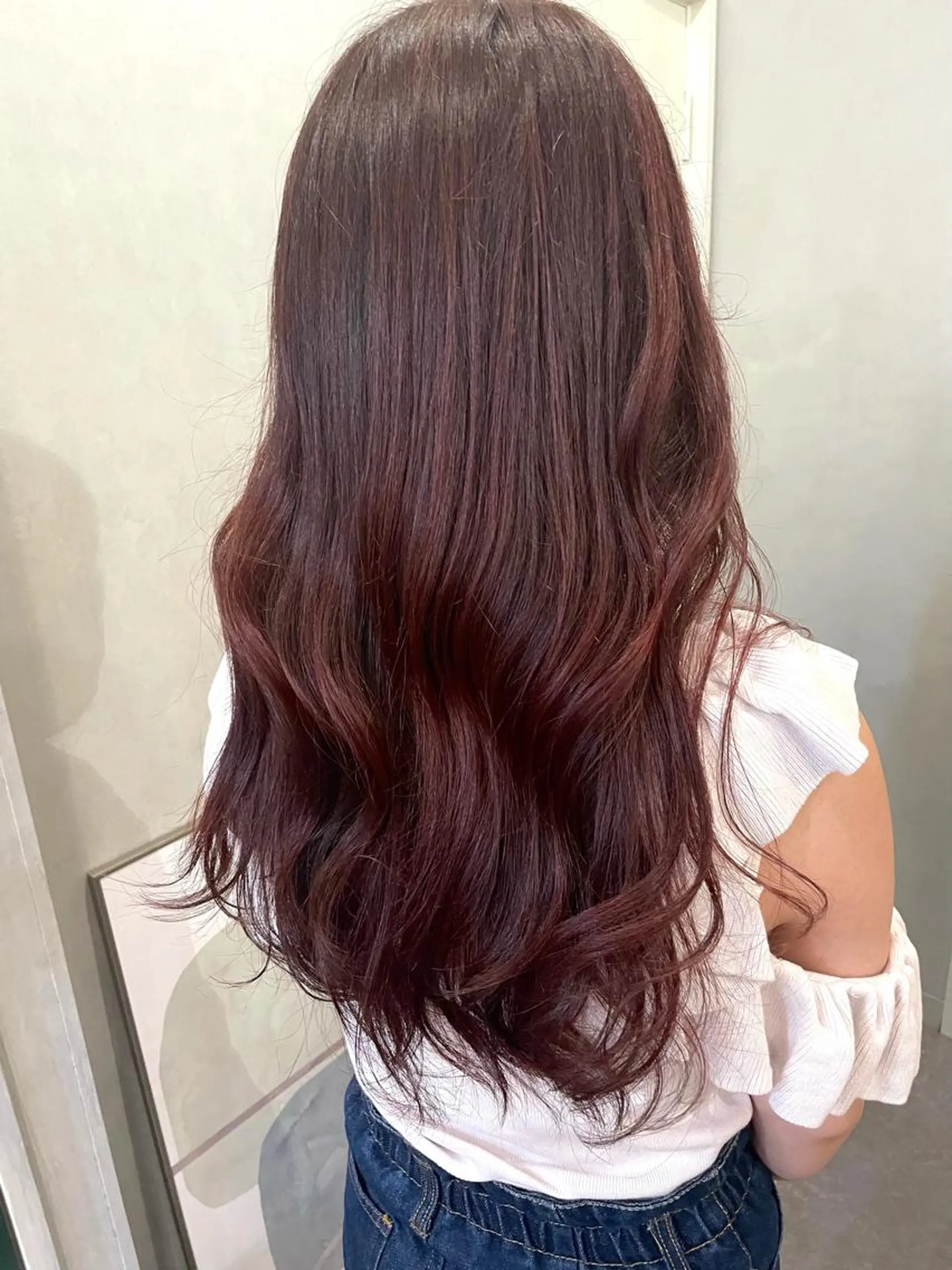 ロング カラー ブリーチ ブリーチなしカラー レッドカラー Anytime所属・はるか 💐 お悩み改善美容師のヘアスタイル