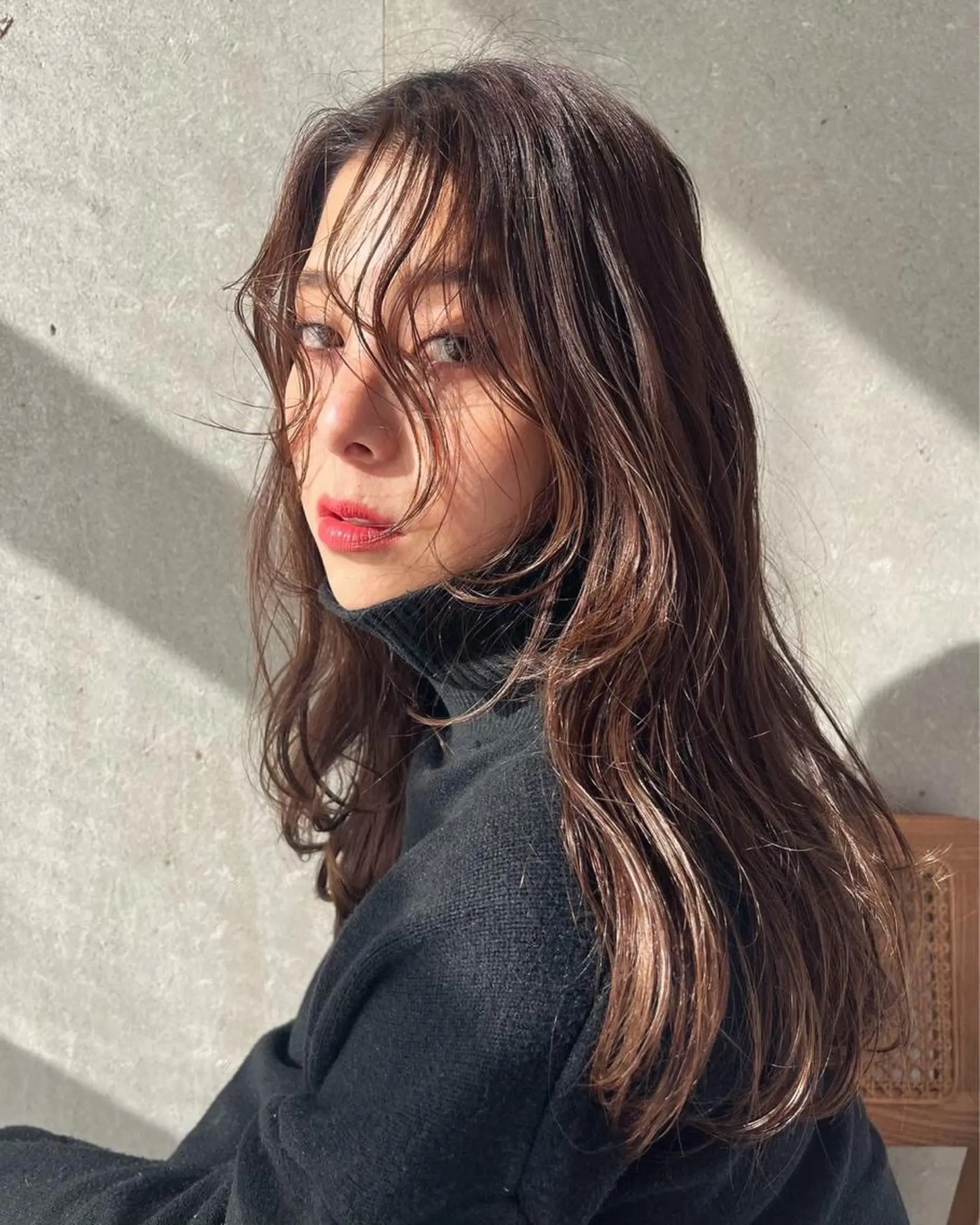 セミロング カラー tasty priv ate gardenのヘアスタイル