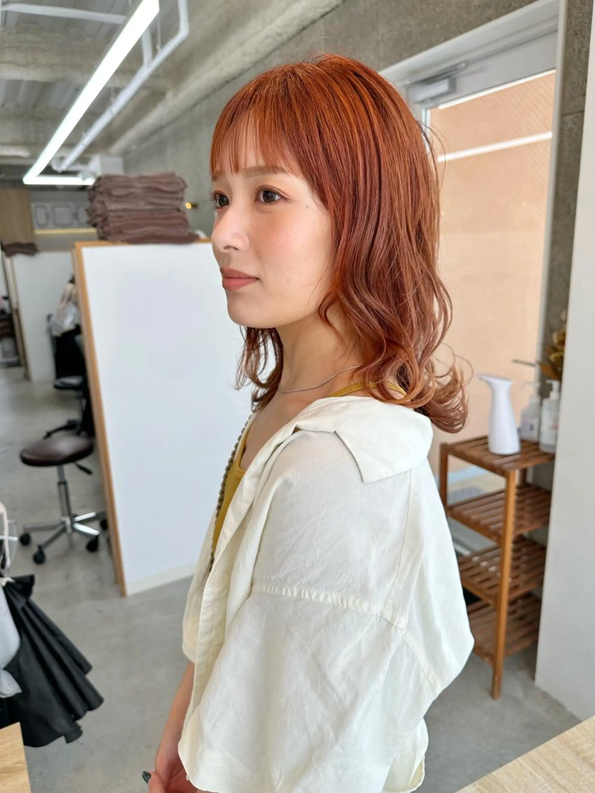 ミディアム カラー ブリーチ ブリーチなしカラー カット ヘアカラー トリートメント 八谷 将平のヘアスタイル