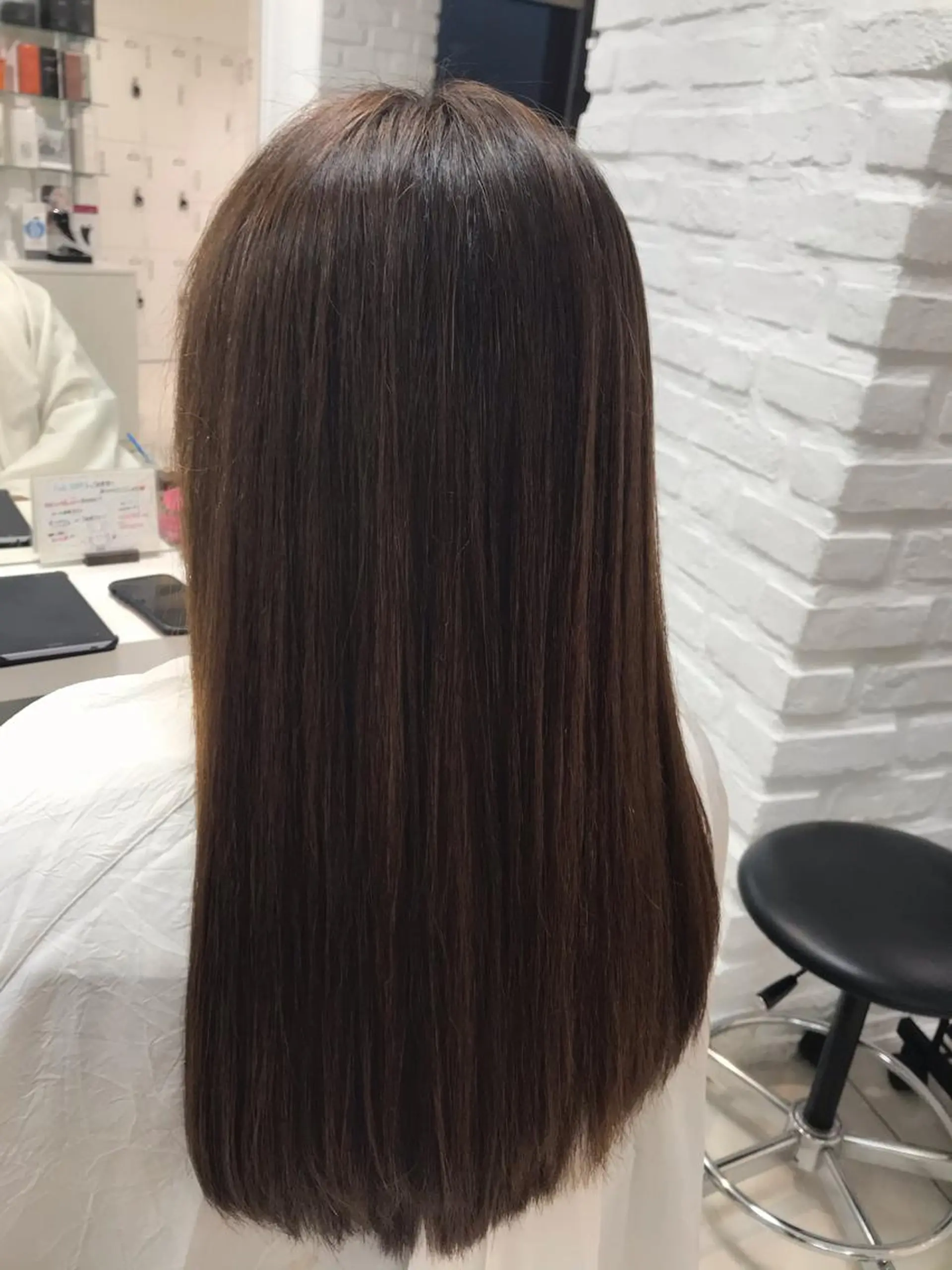 ロング パーマ 縮毛矯正 ストレートパーマ 【暖色カラー特化】 中山由梨のヘアスタイル