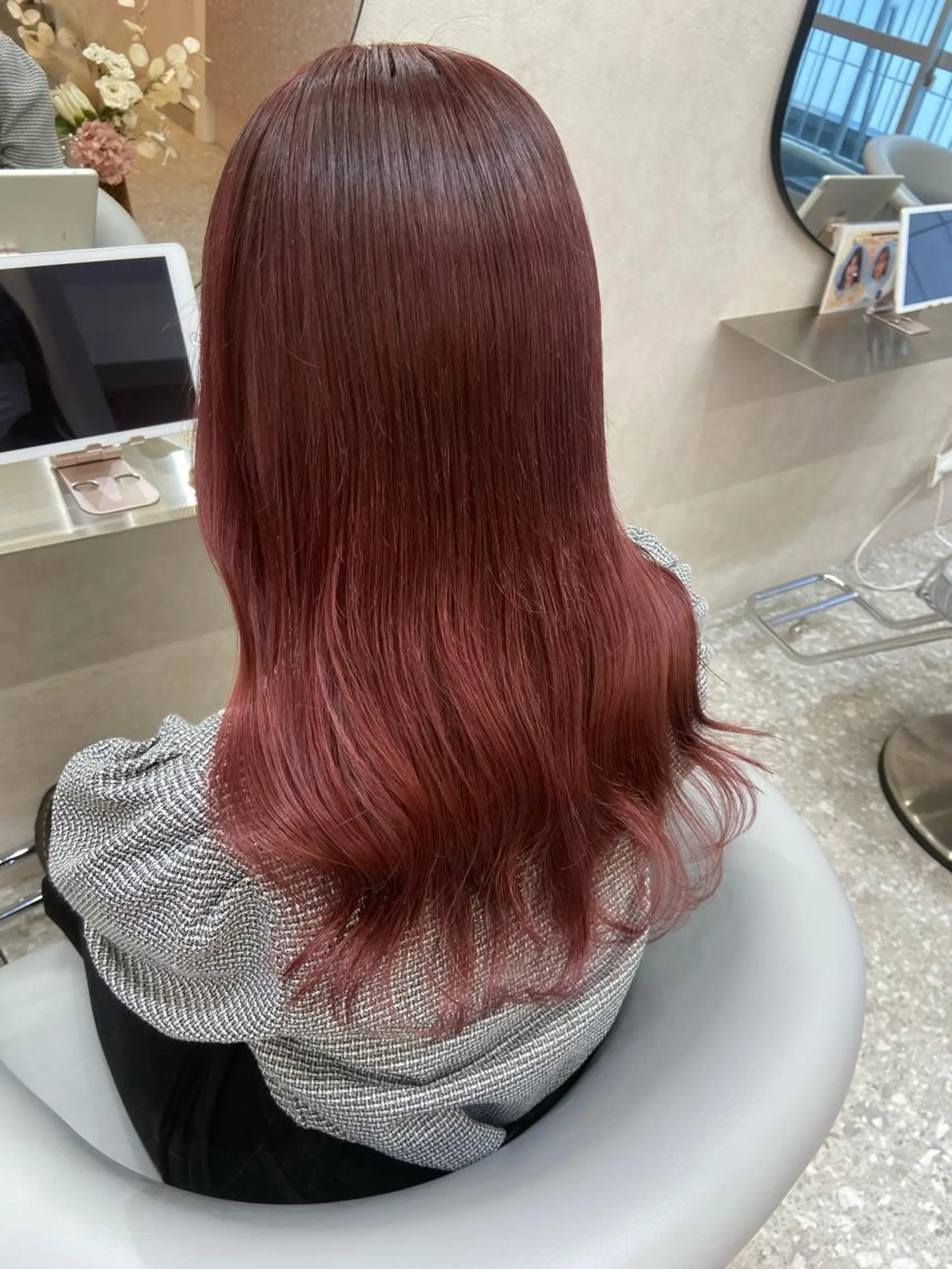 ロング カラー シールエクステ ブリーチ ブラウンカラー ケアカラー ダブルカラー 新宿/韓国ヘア 中明度カラー/かやのヘアスタイル