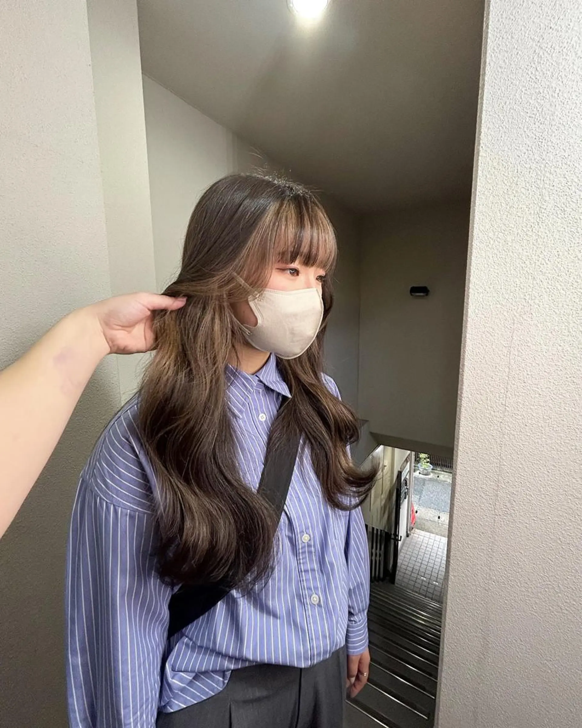 ショート カラー メンズ メンズインナーカラー ミストバング ベージュカラー 透明感カラー イヤリングカラー 🩷Eny terrace🩷のヘアスタイル