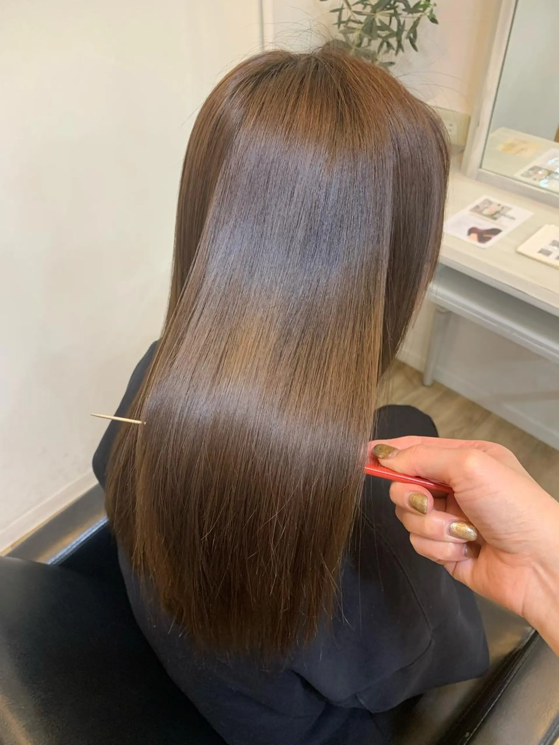 ロング ボブ ハイライト 髪質改善 トリートメント オクミヅキ /髪質改善/梅田🫧のヘアスタイル