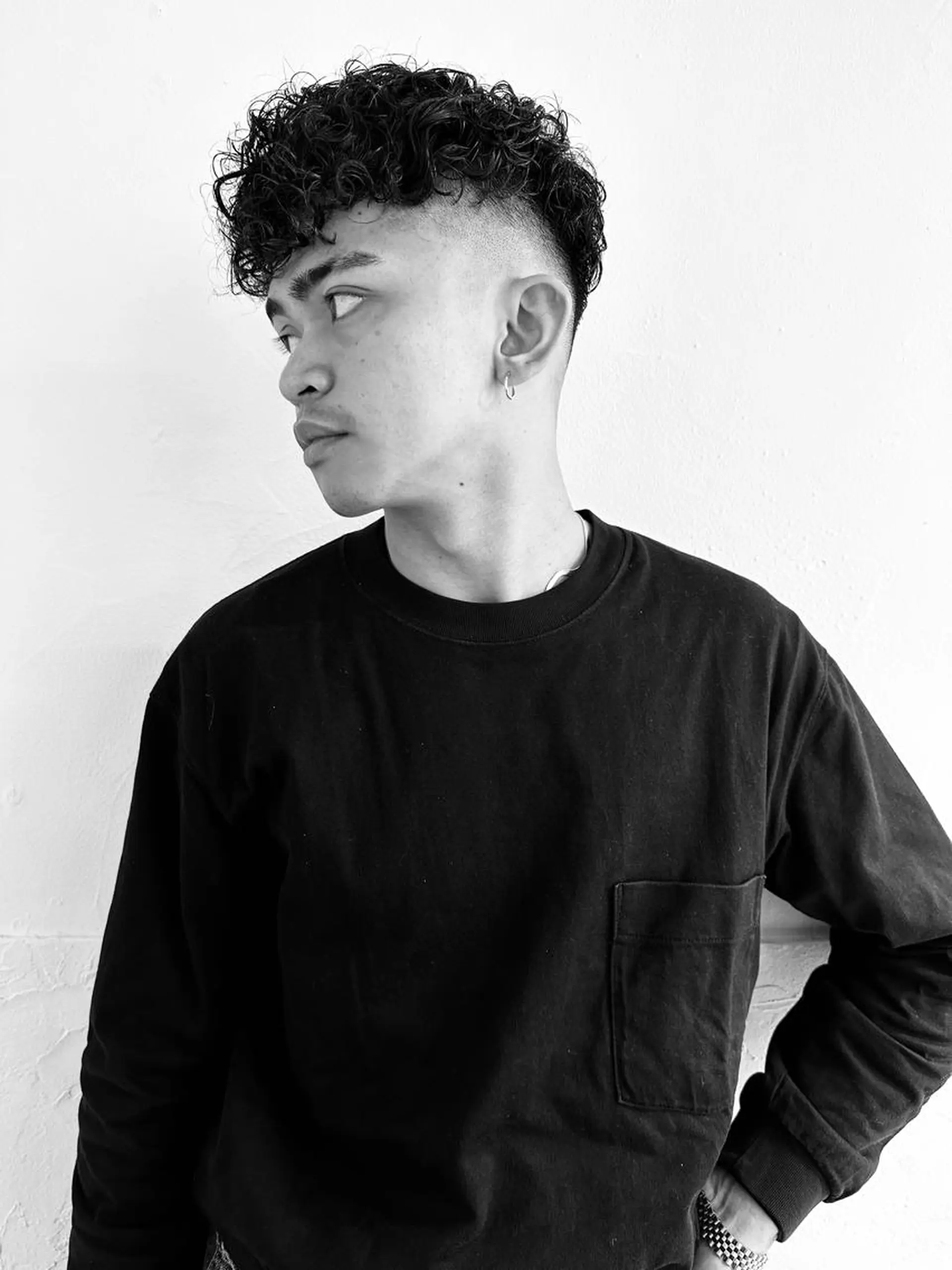 ミディアム パーマ メンズ カット パーマ メンズスタイリスト リュウジのヘアスタイル