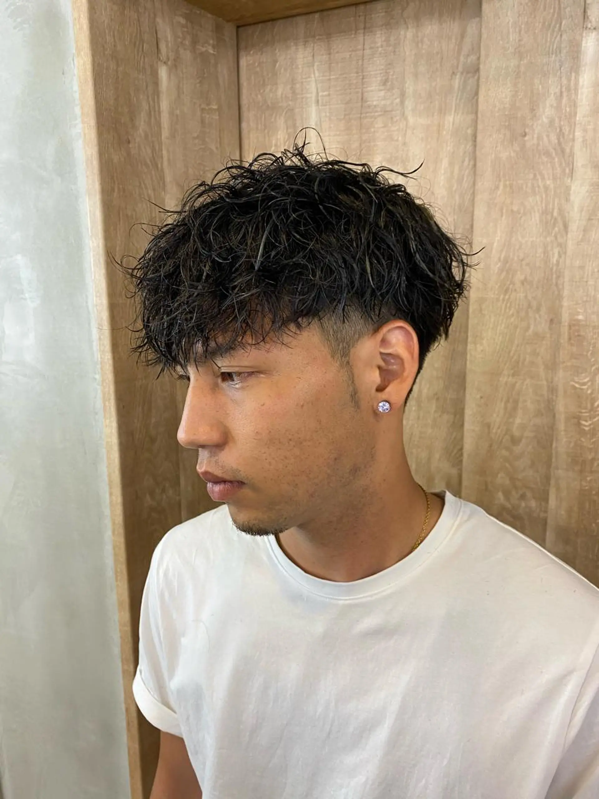 ショート パーマ ヘアアレンジ メンズ カット パーマ ヘアセット Ameri/髪質改善 /韓国ヘア🇰🇷のヘアスタイル