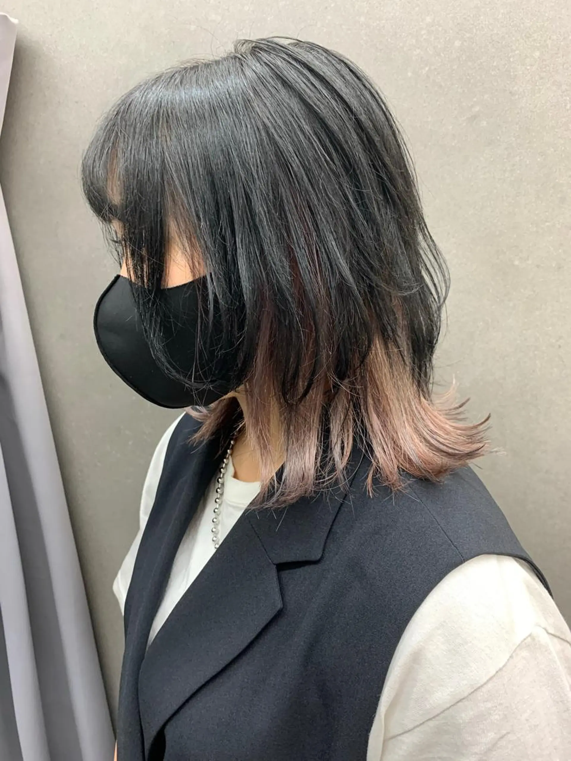 ミディアム カット ヘアカラー トリートメント 西新/siohair 2nd/石尾刻矢のヘアスタイル