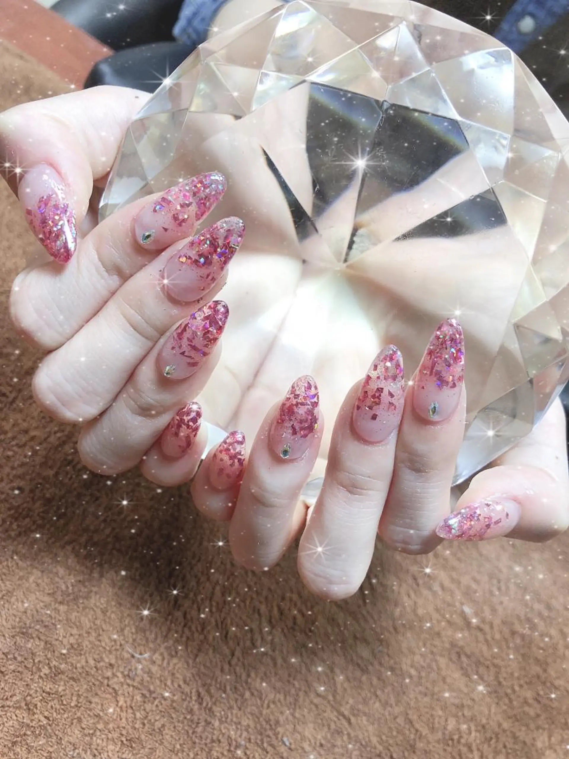 ミディアム ネイル ハンドネイル 《LB》ラブリエ Nail&eyeのマツエク・マツパデザイン