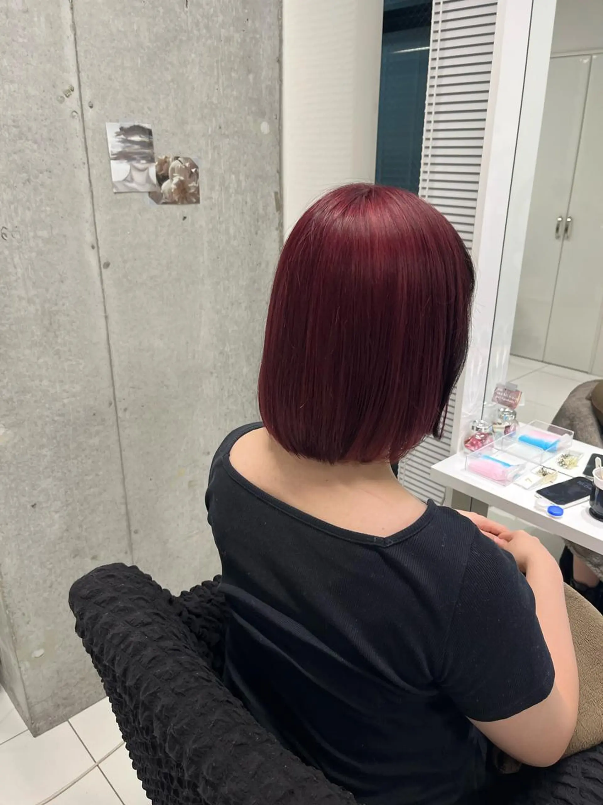 ミディアム カラー りおな/エクステ /ミルクティーカラーのヘアスタイル