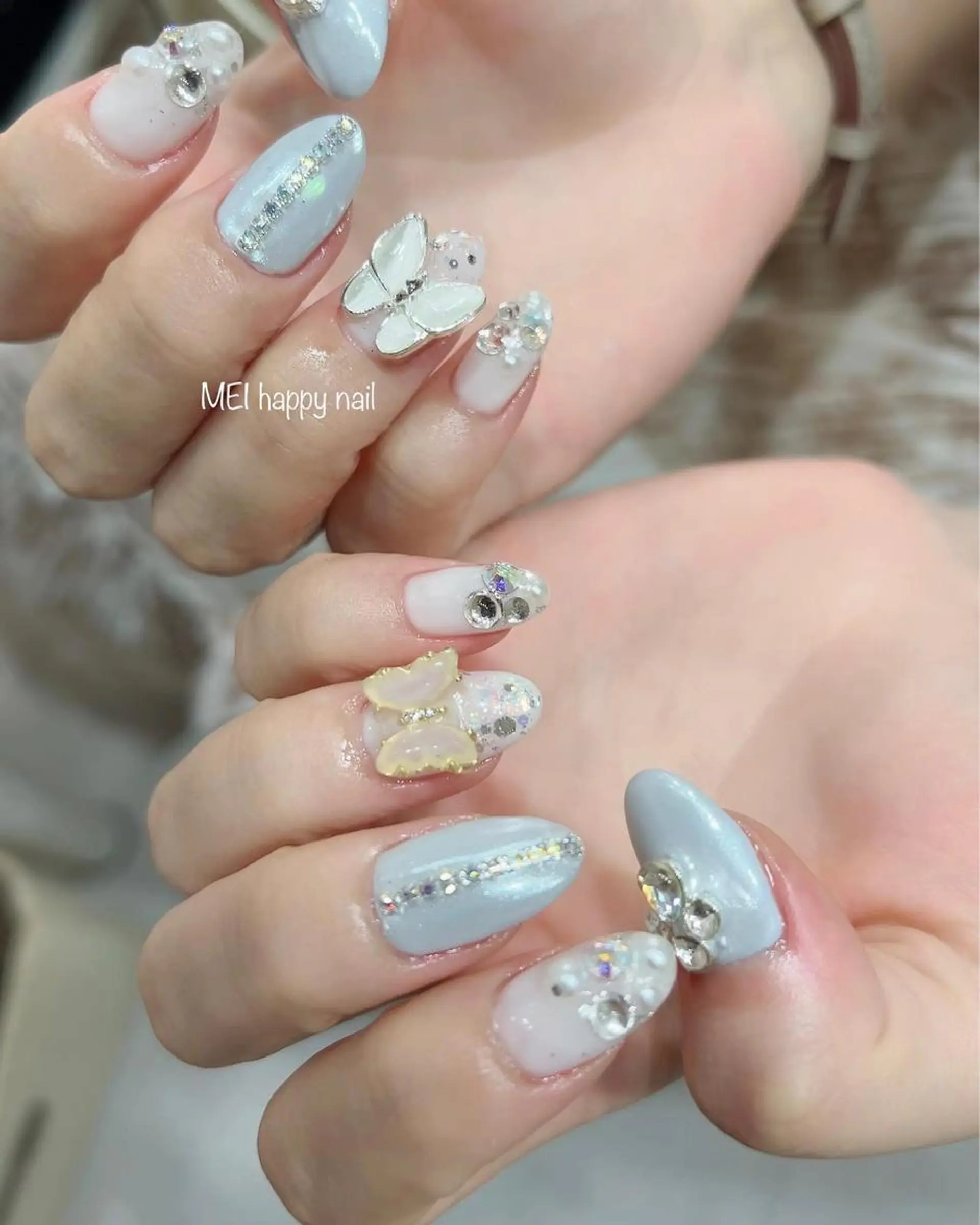 ネイル 北浦和 自爪育成ケアのネイルデザイン