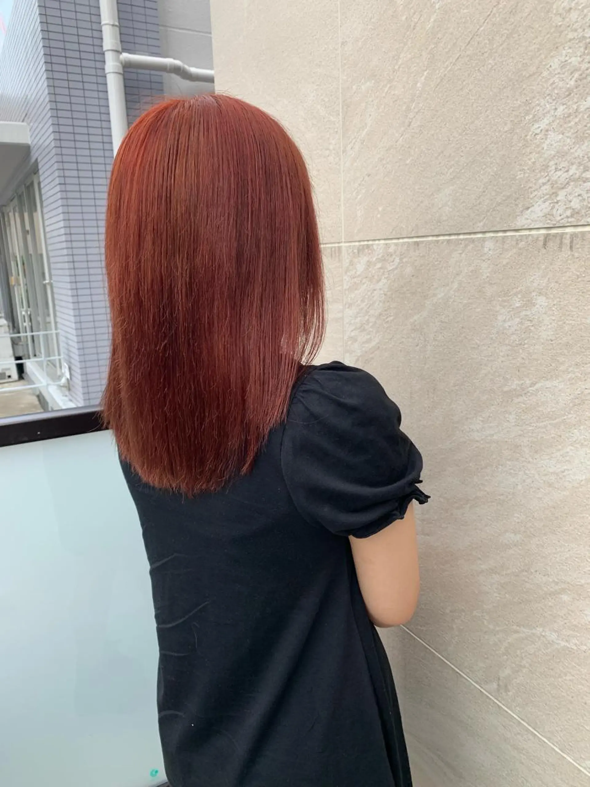 ミディアム カラー ブリーチ ピンクカラー ヘアカラー トリートメント ヘアセット カラー特化サロン大阪 ルービック江坂/新城のヘアスタイル