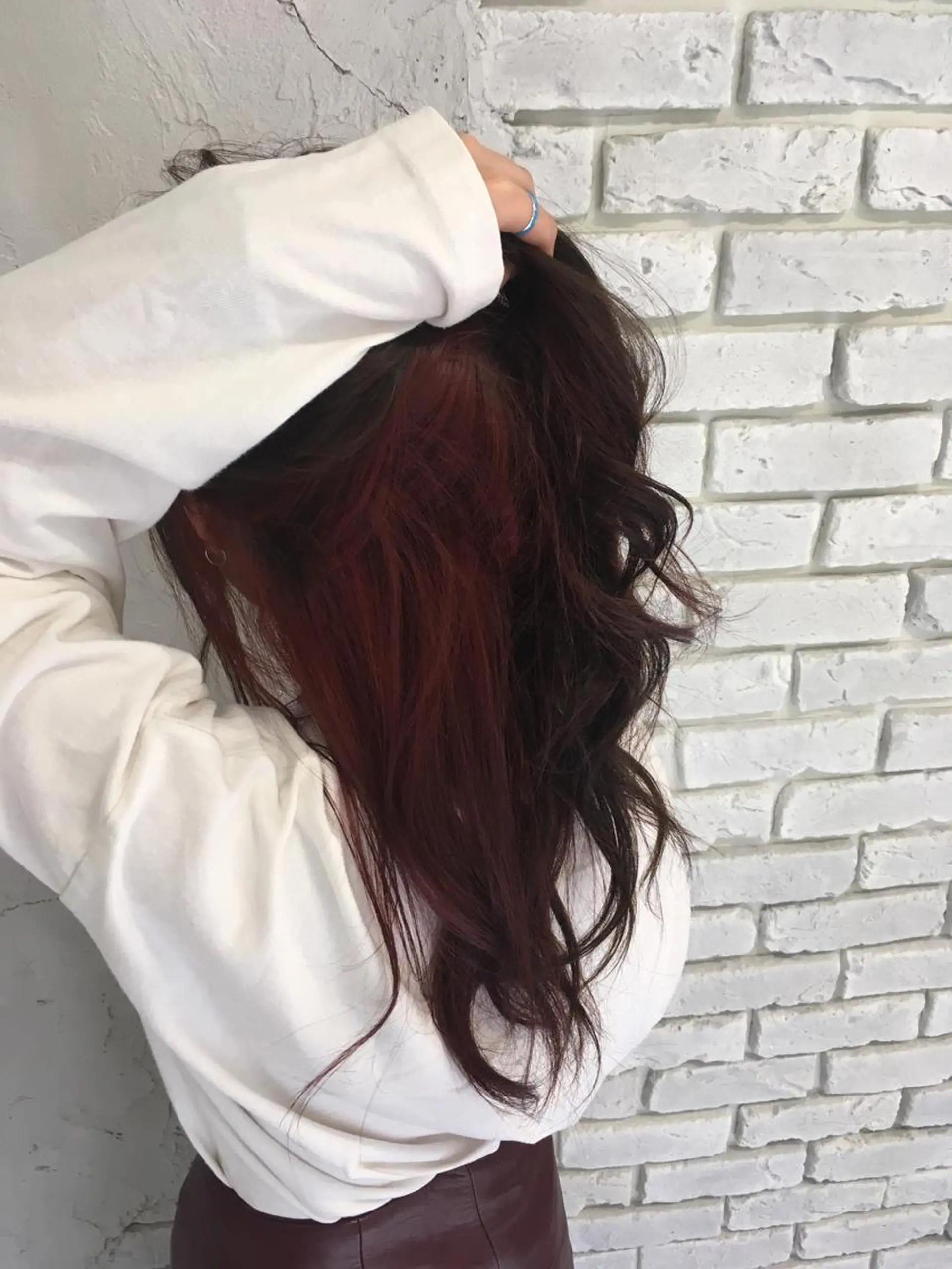 セミロング カット ヘアカラー トリートメント 江幡 渉のヘアスタイル