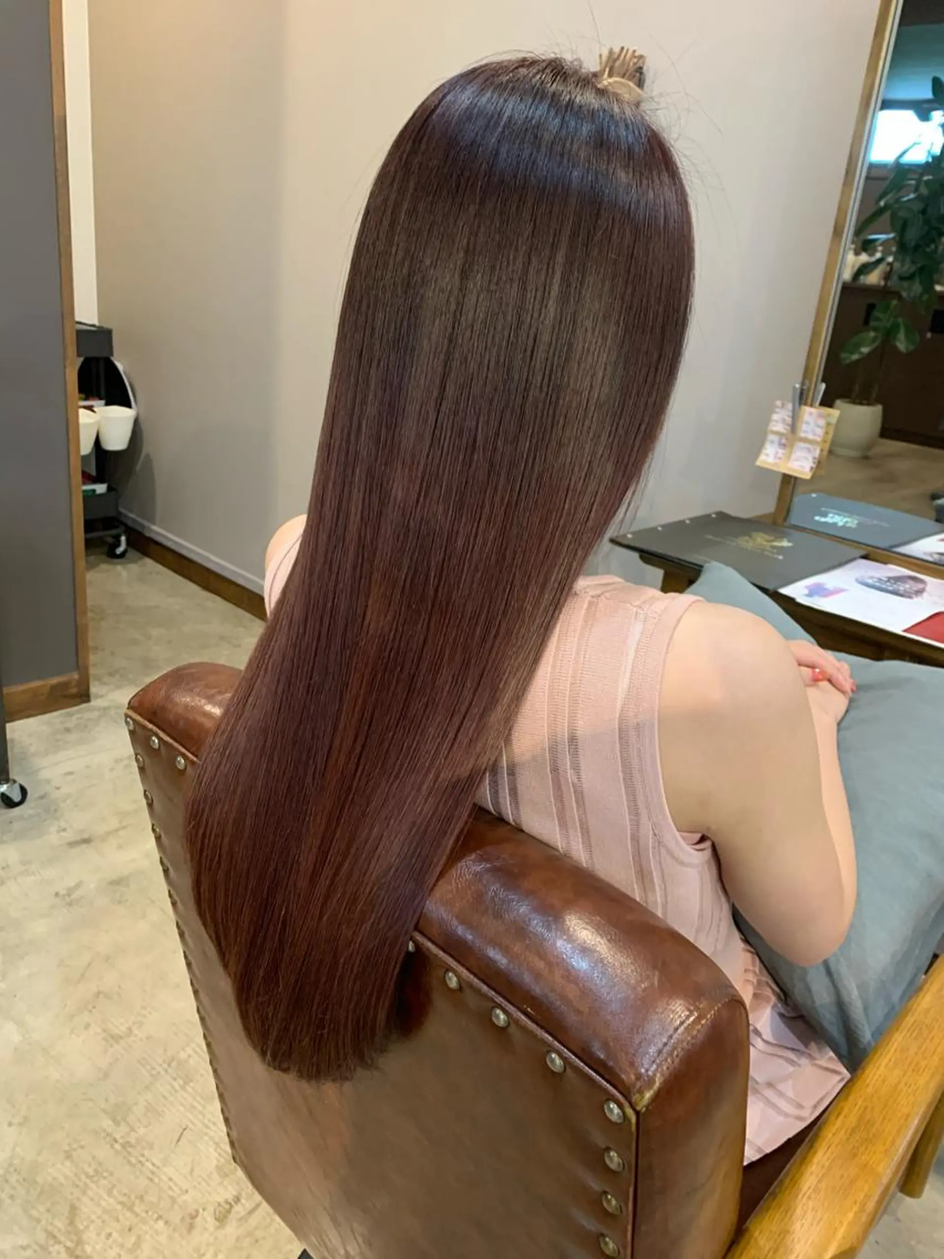 ロング カラー トリートメント 岡田 匡史のヘアスタイル