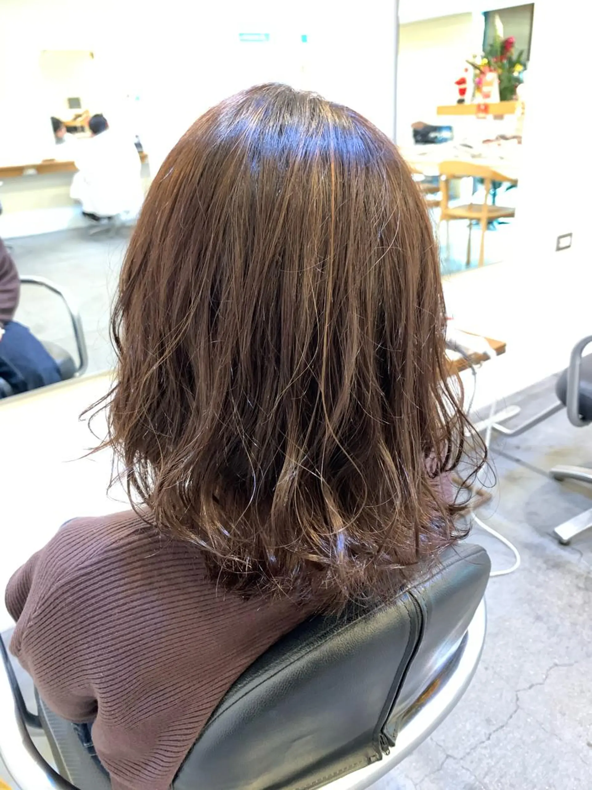 カラー グレージュ ハイライトカラー IORI #韓国ヘア#髪質改善のヘアスタイル