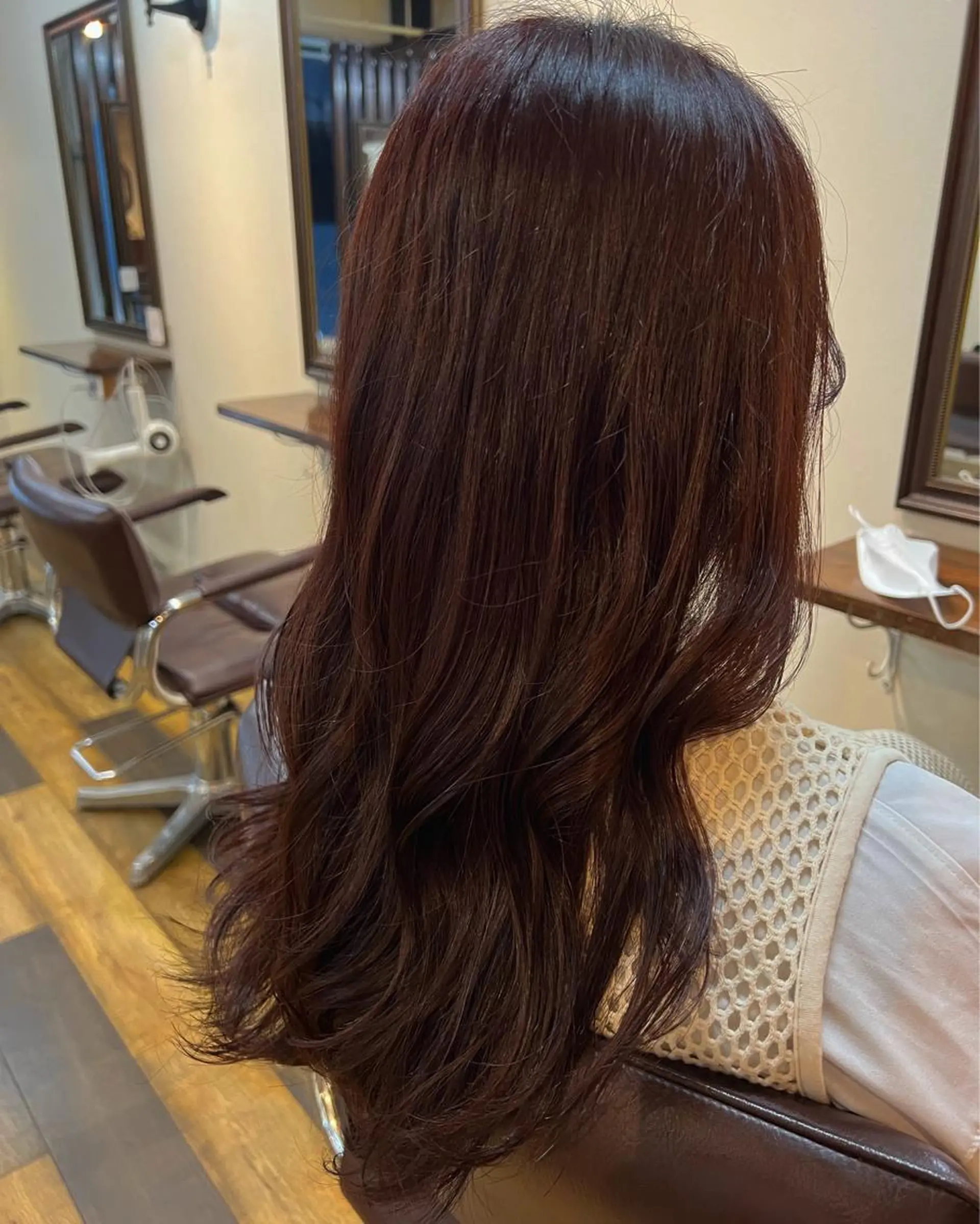 ロング カラー ブラウンカラー ピンクカラー ピンクブラウン 大西 碧海のヘアスタイル