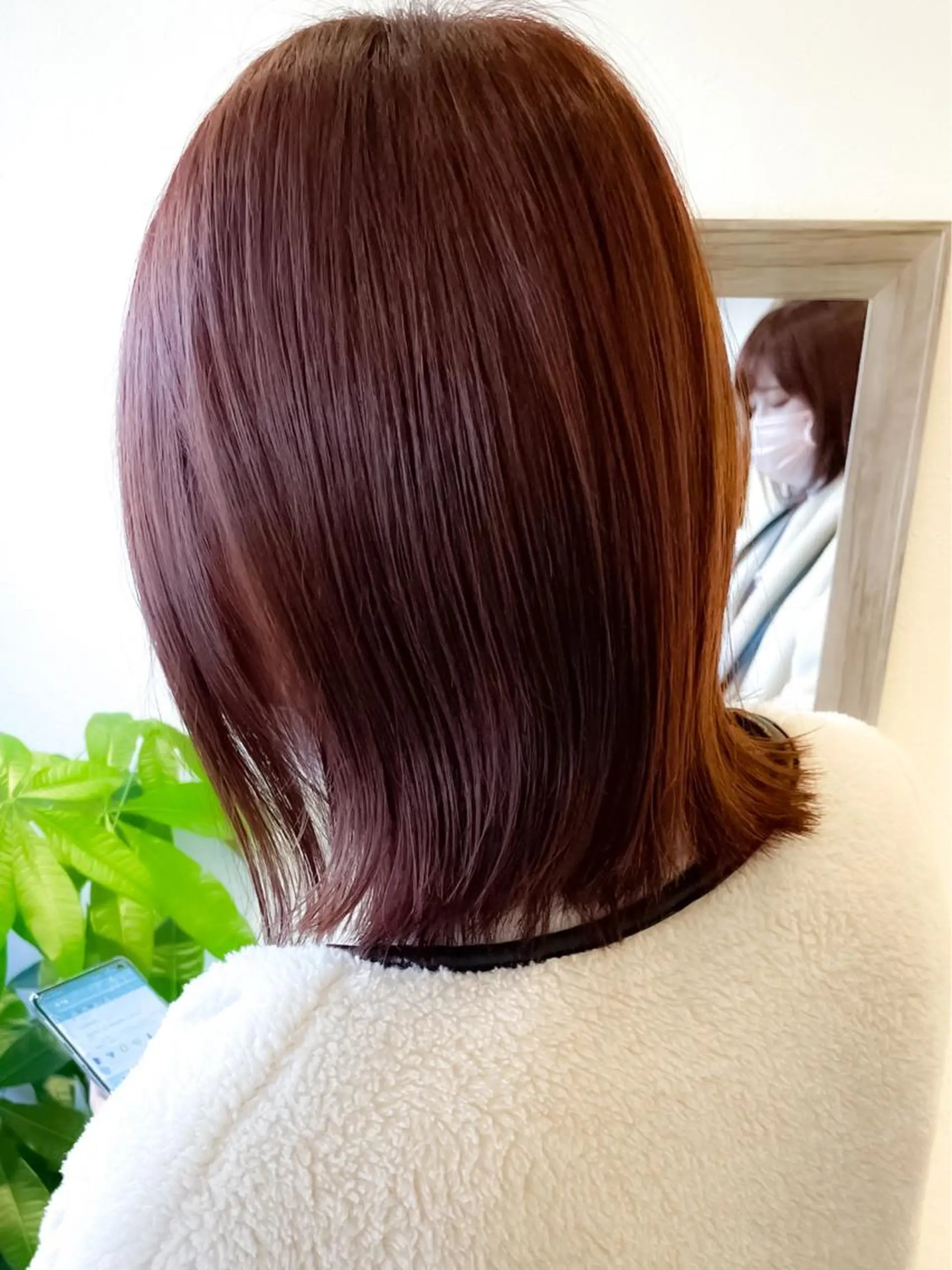 ミディアム カラー ブリーチ ブリーチなしカラー オレンジ ピンクカラー 💐美しいショート× パーマ💐早坂駆留のヘアスタイル
