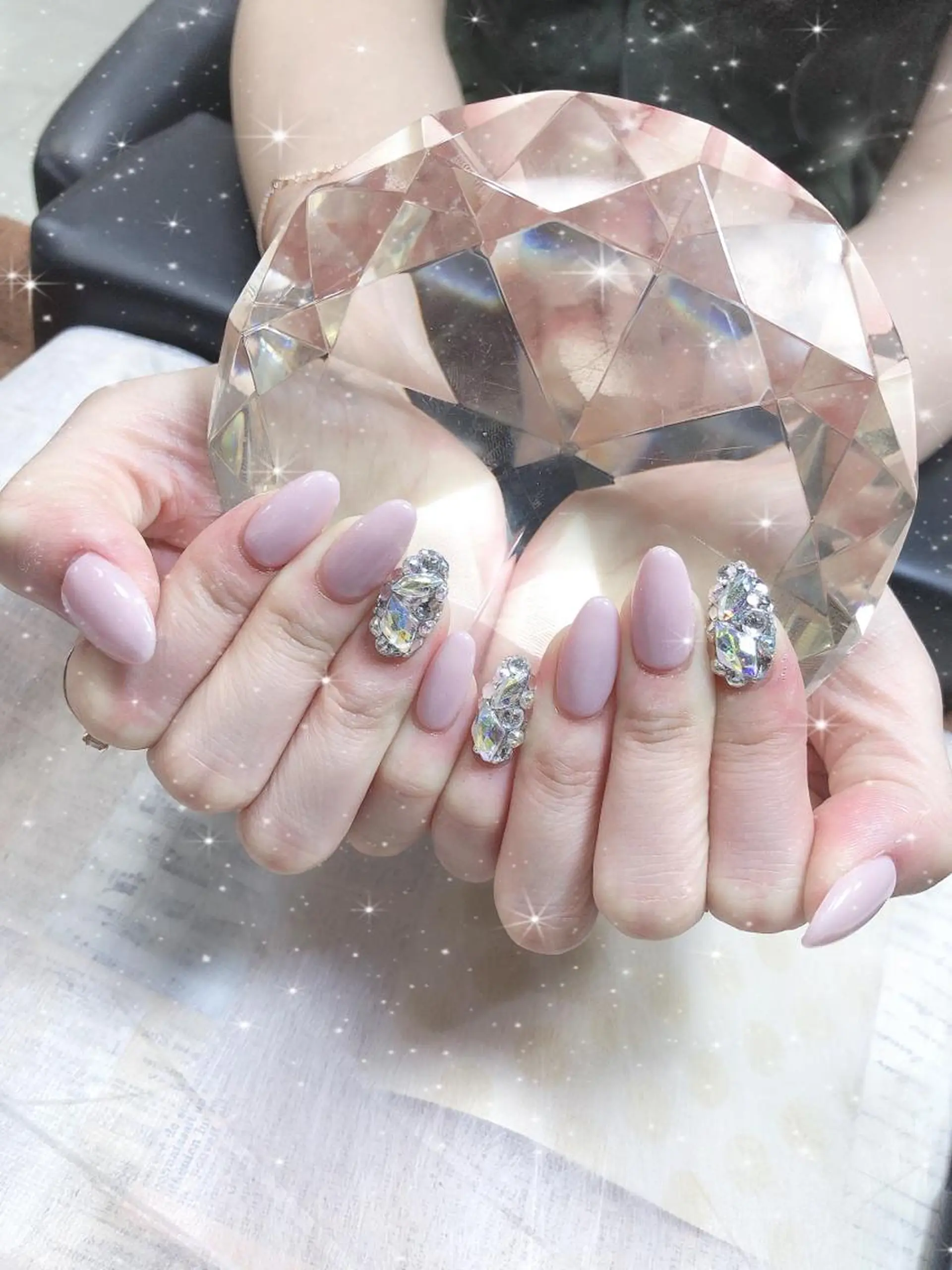 ミディアム ネイル アートネイル ハンドネイル 《LB》ラブリエ Nail&eyeのマツエク・マツパデザイン