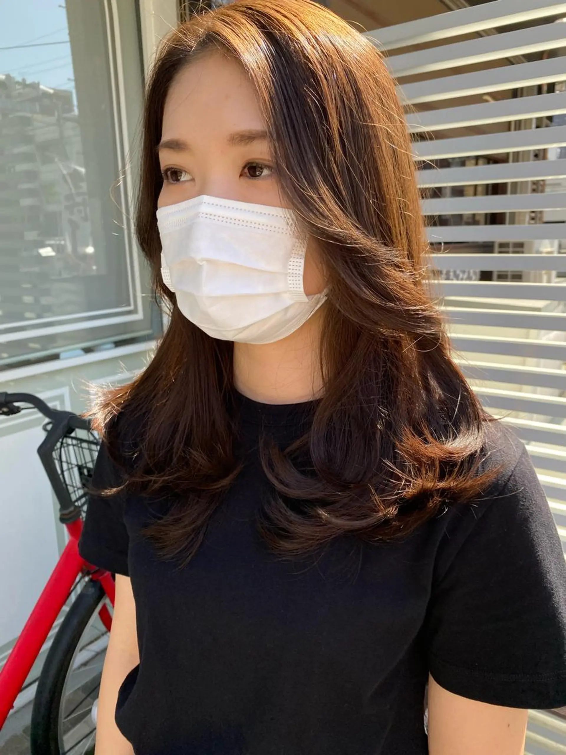 セミロング カラー カット ヘアカラー トリートメント eclat suzumiのヘアスタイル